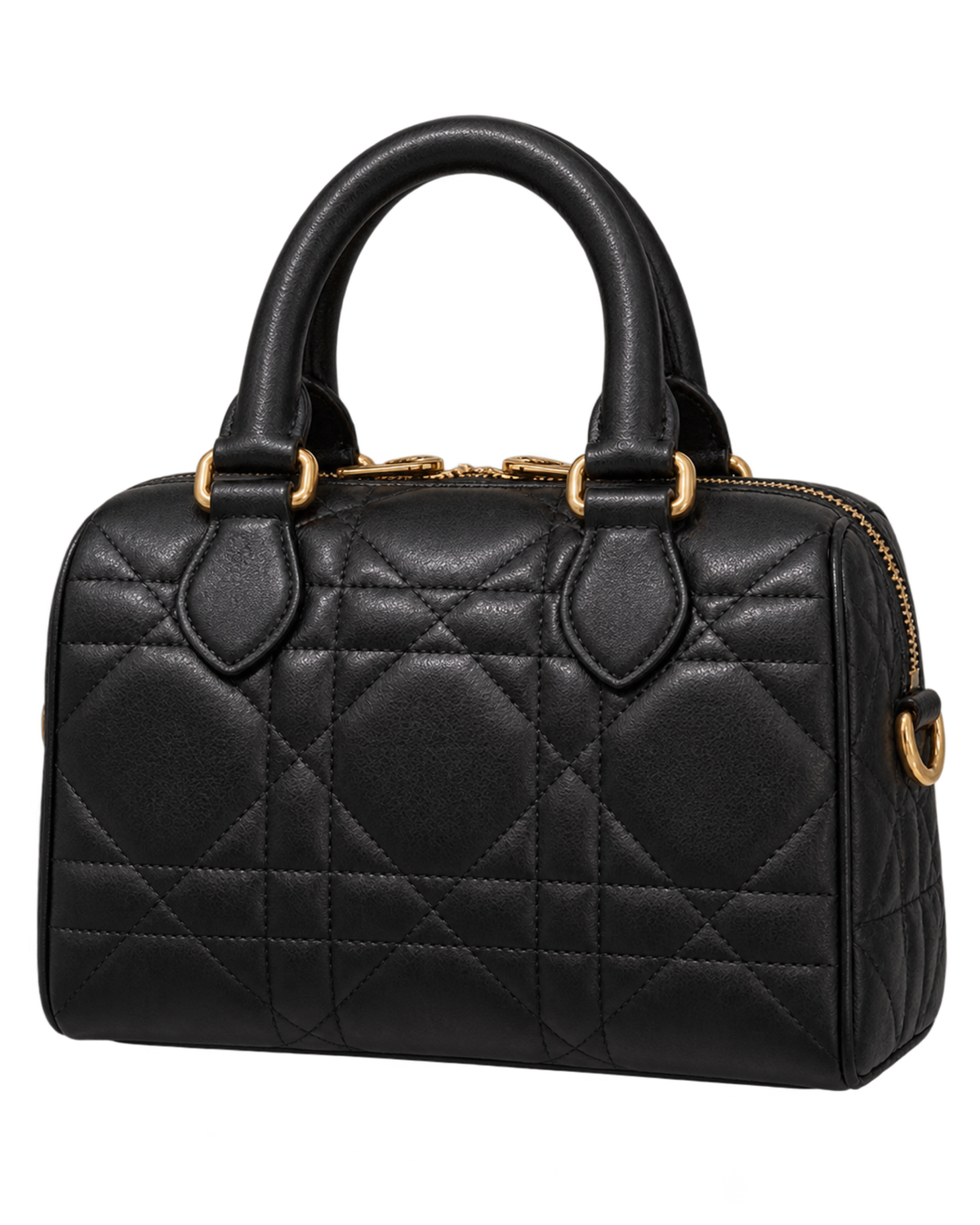 Soft Dior Groove 20 Bag in Black Macrocannage Calfskin