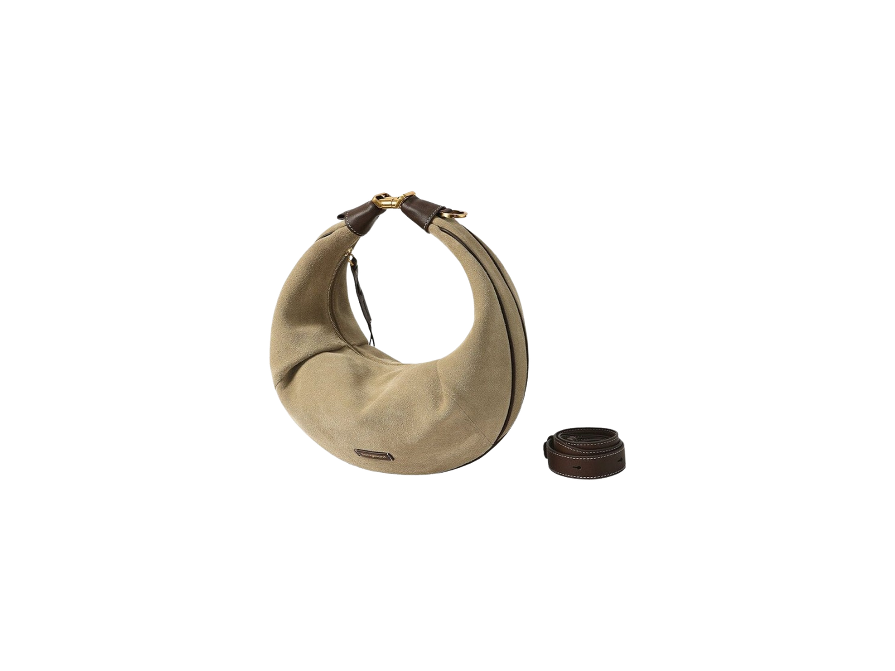 Songmont Medium Luna Hobo Bag - Dune Suede
