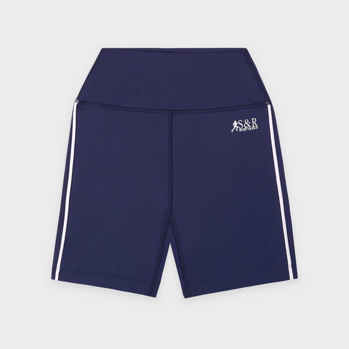 SR Runner Biker Short - Light Navy/White