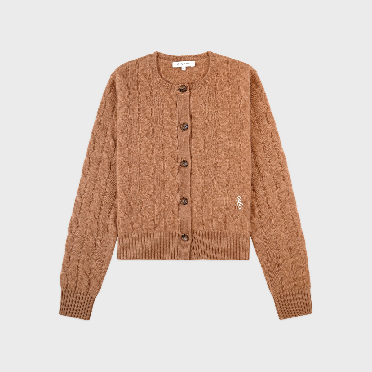 SRC Cableknit Cashmere Cardigan - Camel