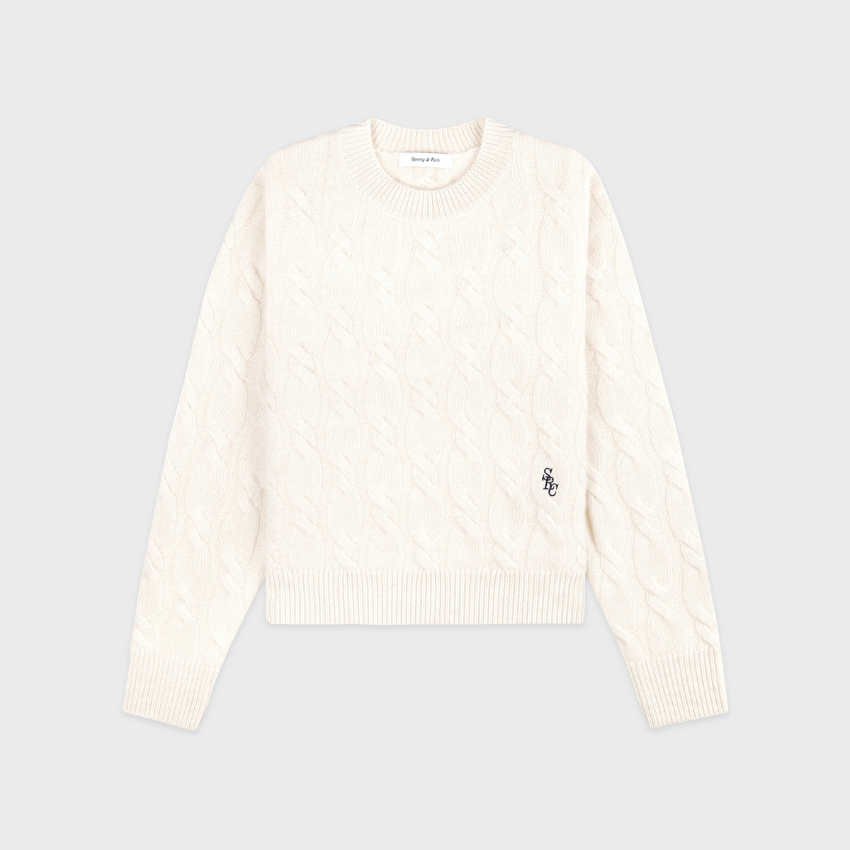 SRC Cableknit Cashmere Sweater - Ecru