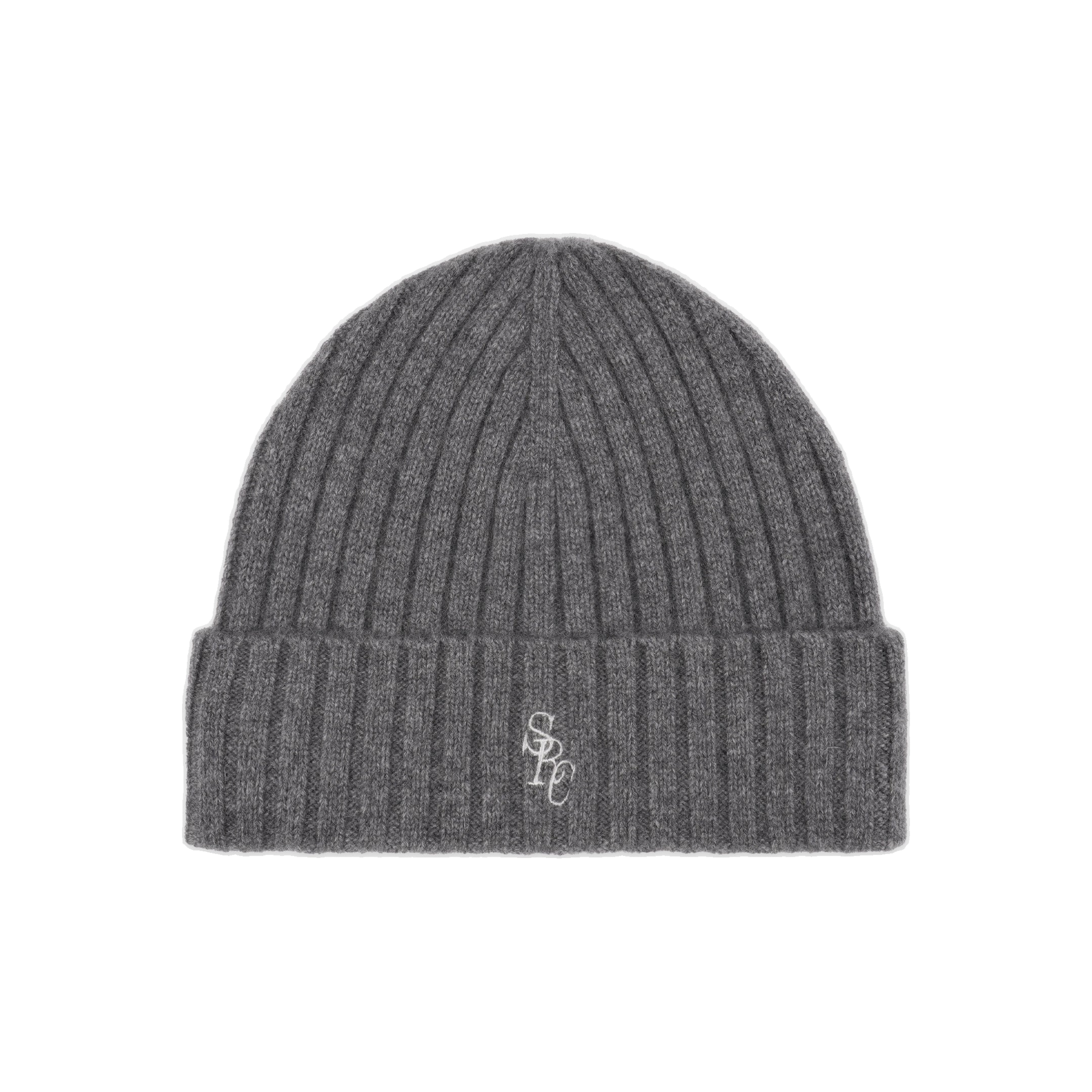 SRC Cashmere Beanie - Cool Gray/White
