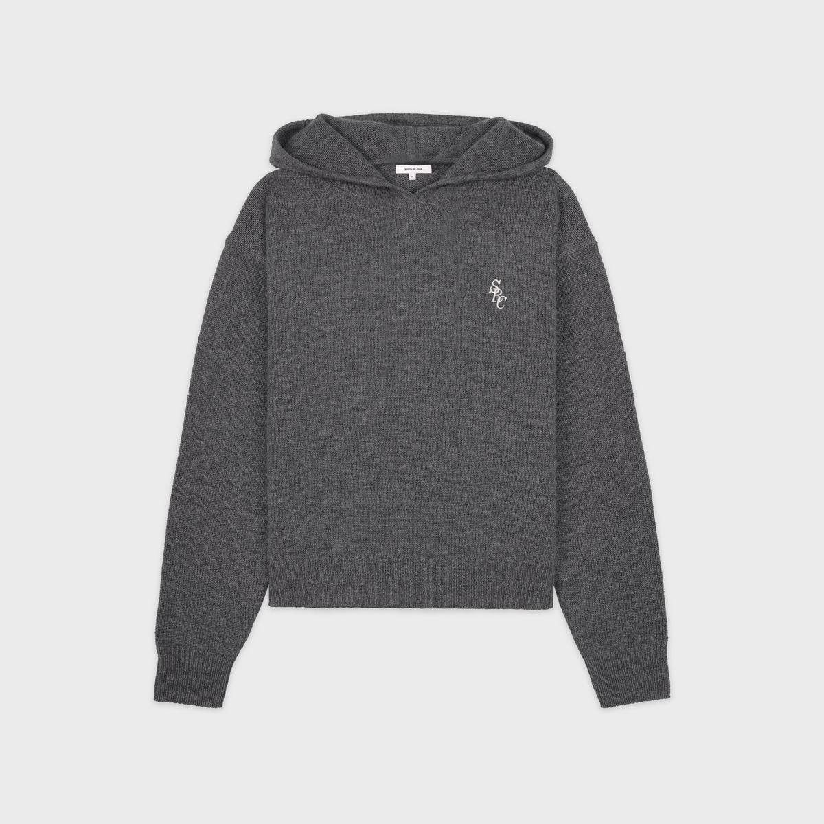 SRC Cashmere Hoodie - Cool Gray/White