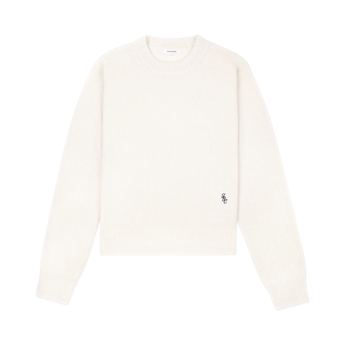SRC Cashmere Sweater - Ecru/Navy
