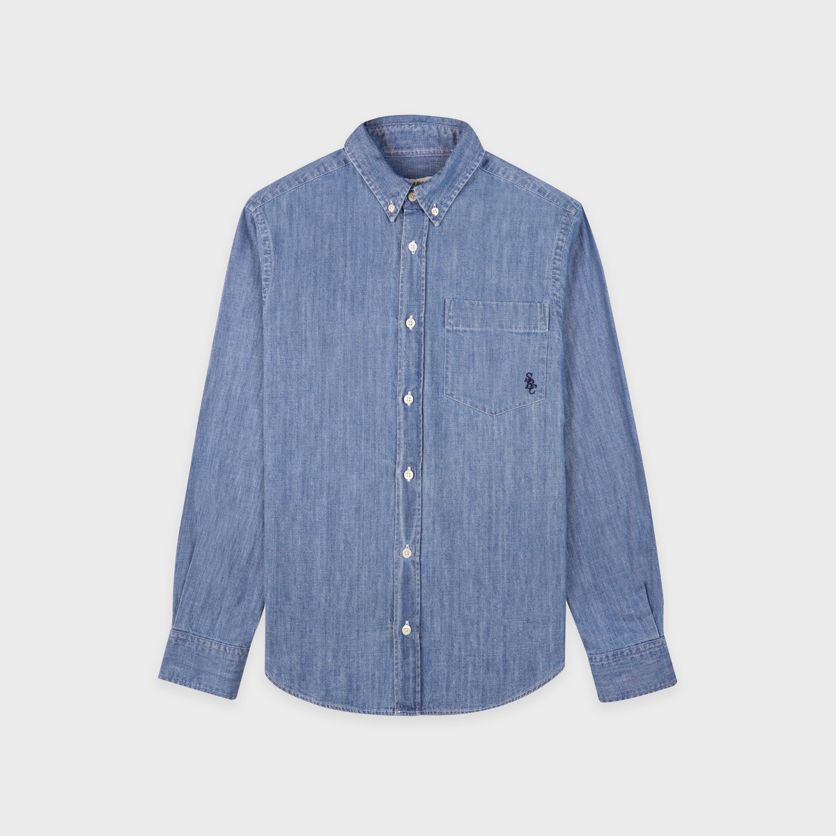 SRC Oversized Denim BD Shirt - Light Blue