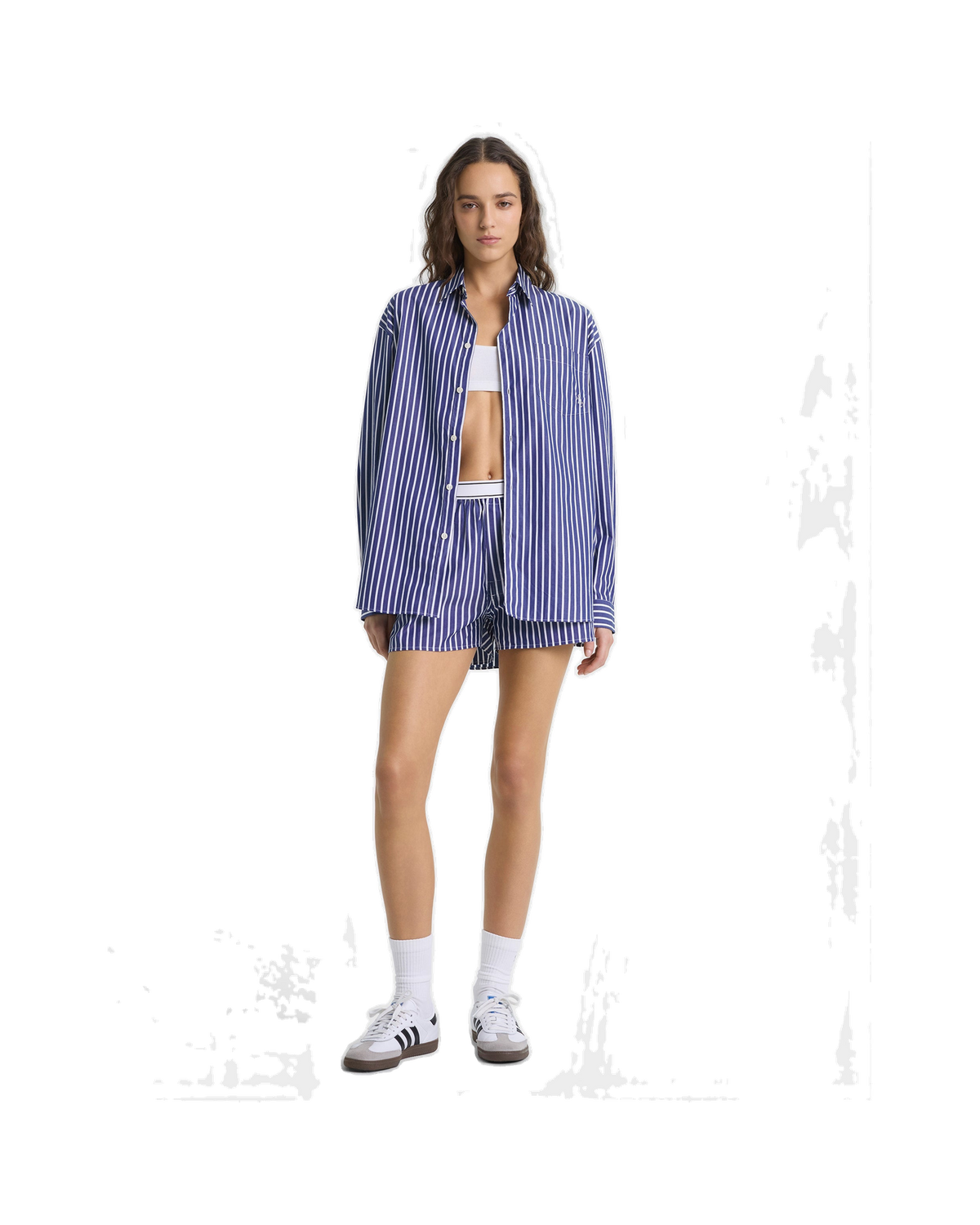 SRC Oversized Shirt - Navy Stripe