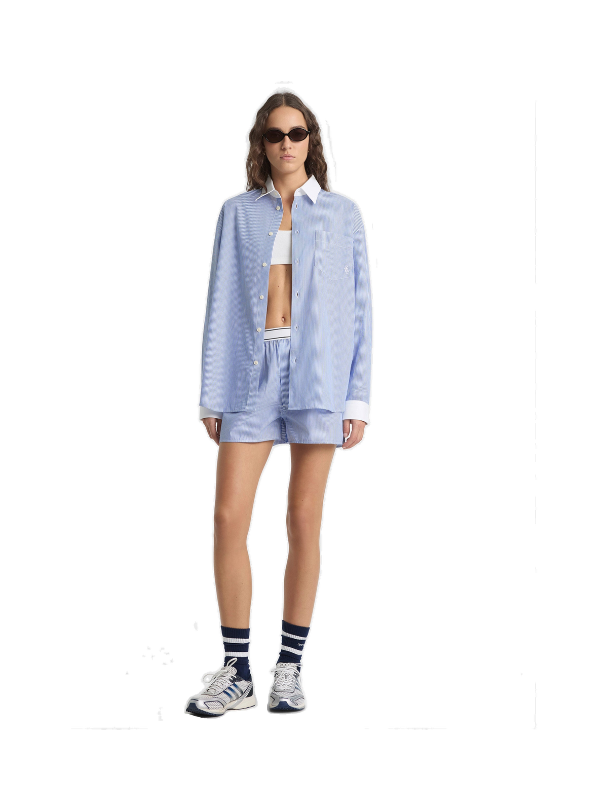 SRC Oversized Shirt - Navy Stripe