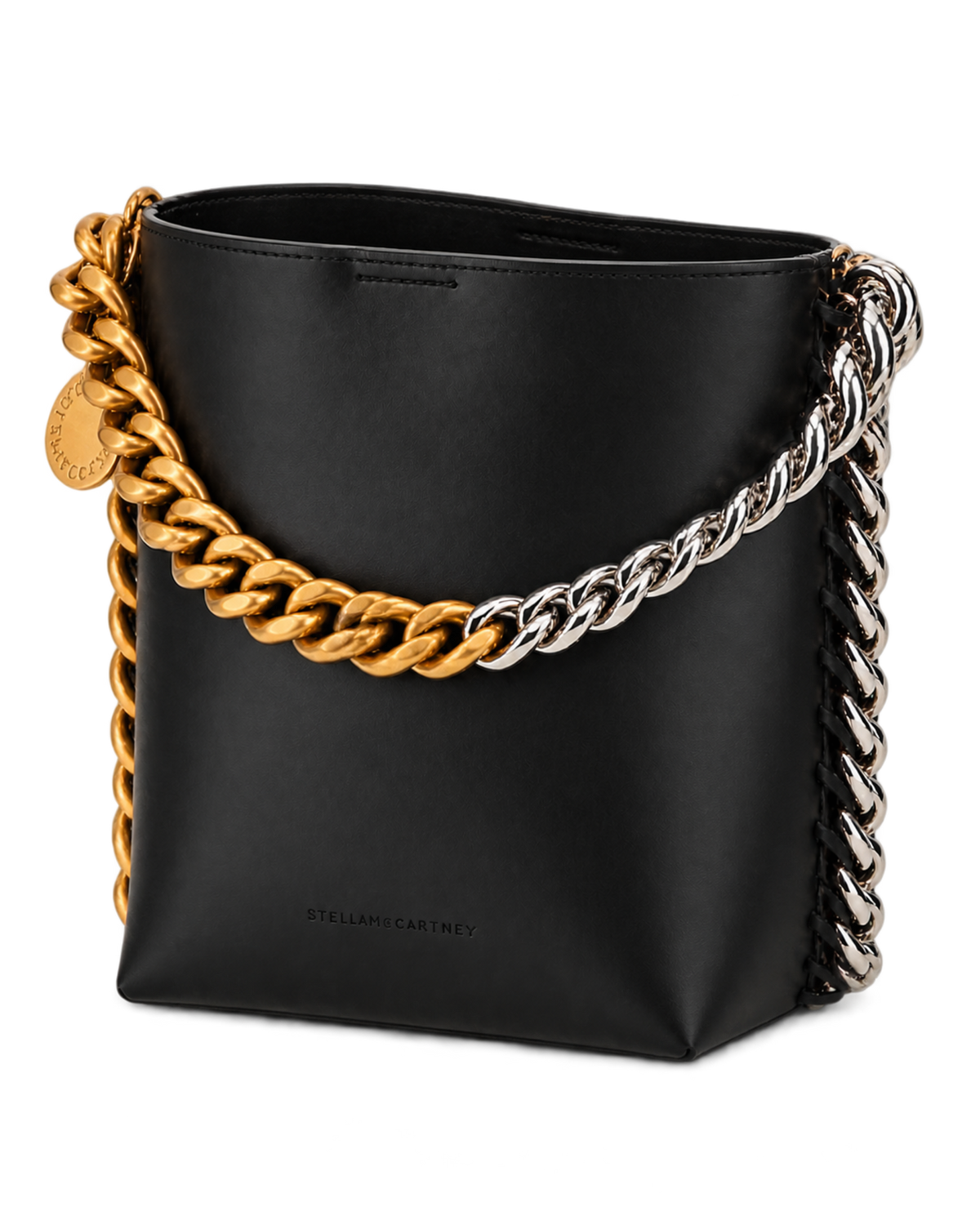 STELLA MCCARTNEY Black Frayme Bucket Bag