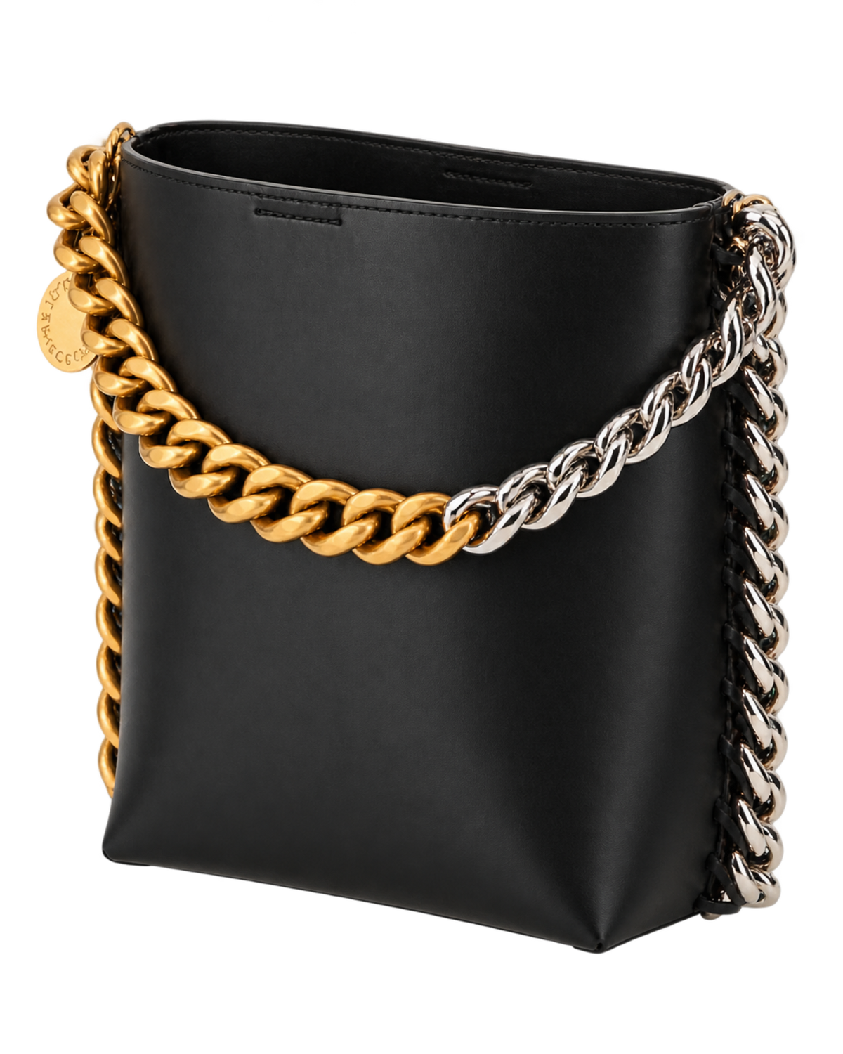 STELLA MCCARTNEY Black Frayme Bucket Bag