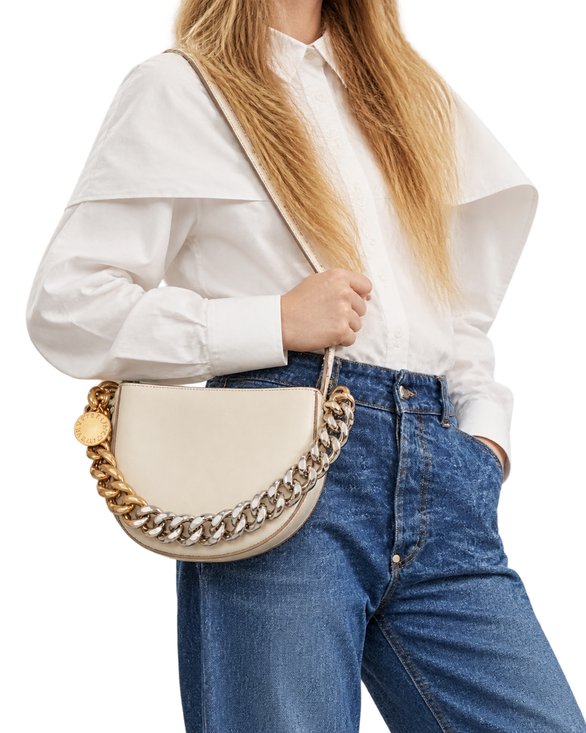 STELLA MCCARTNEY Frayme Alter Chain Small Shoulder Bag