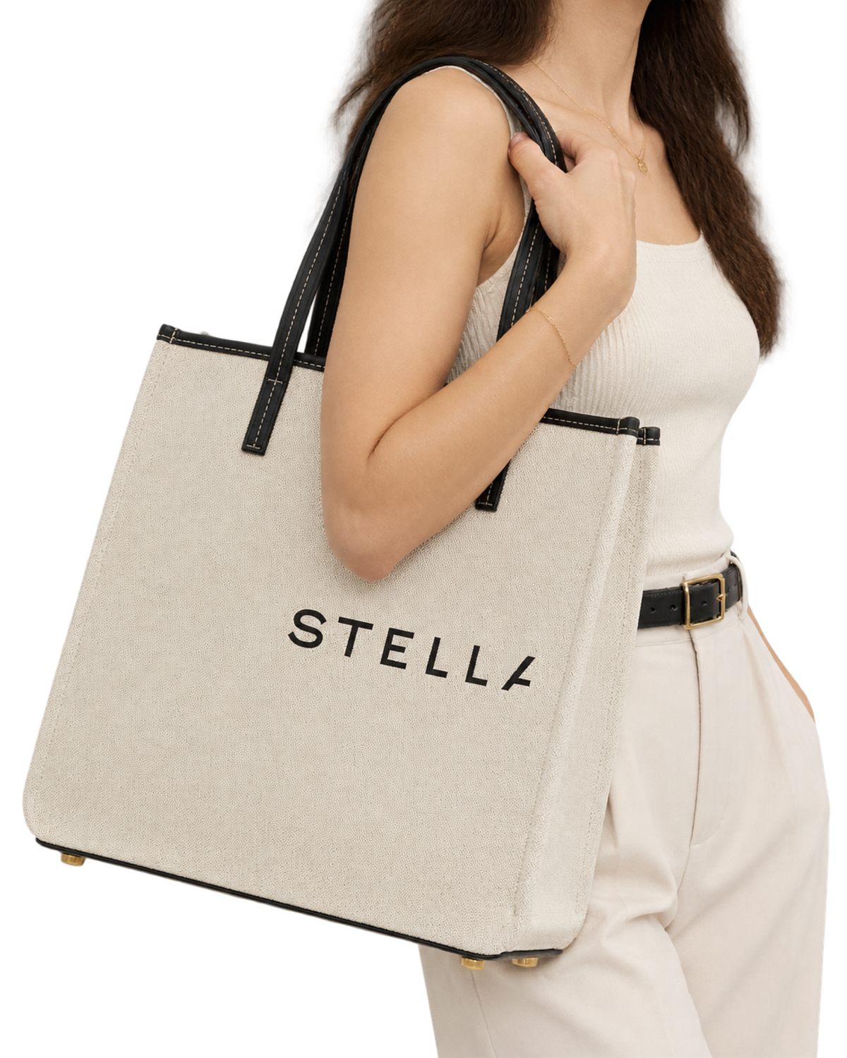 STELLA MCCARTNEY Off White Smc Canvas Large Tote Bag