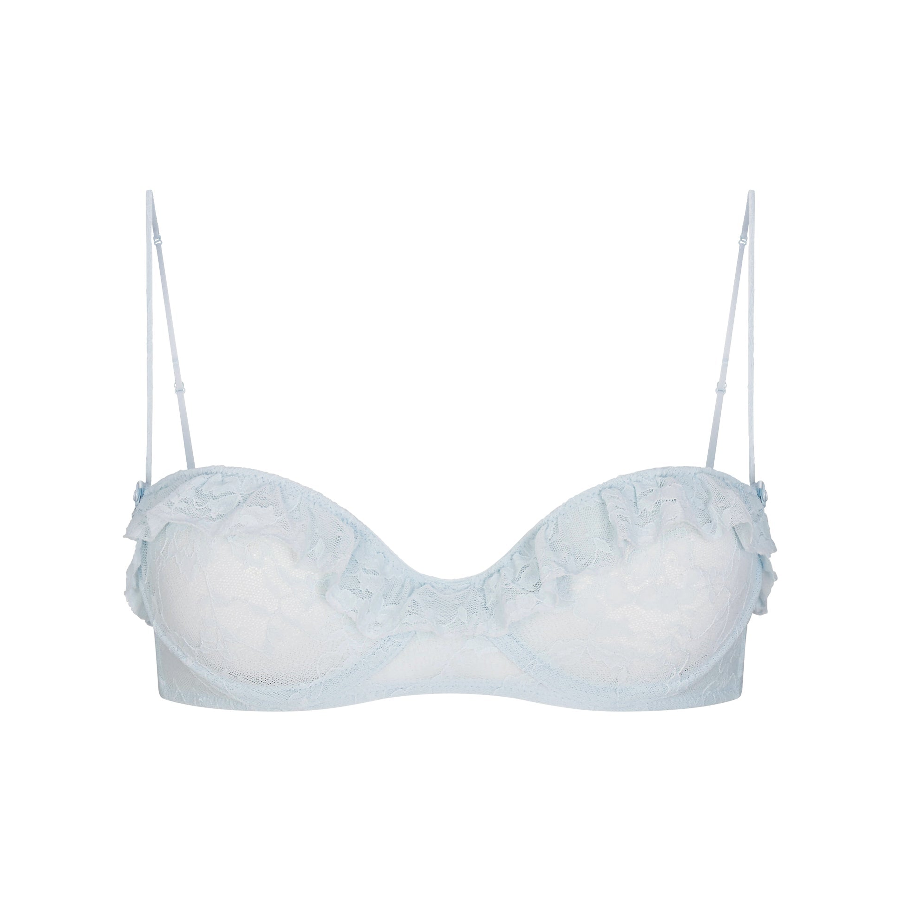 Stretch Lace Ruffle Unlined Bra