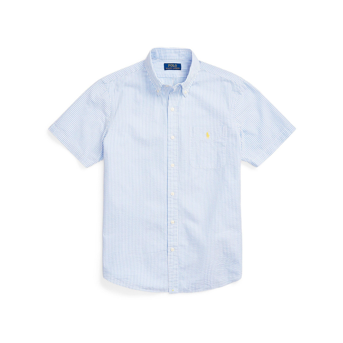 Striped Seersucker Short Sleeve Shirt