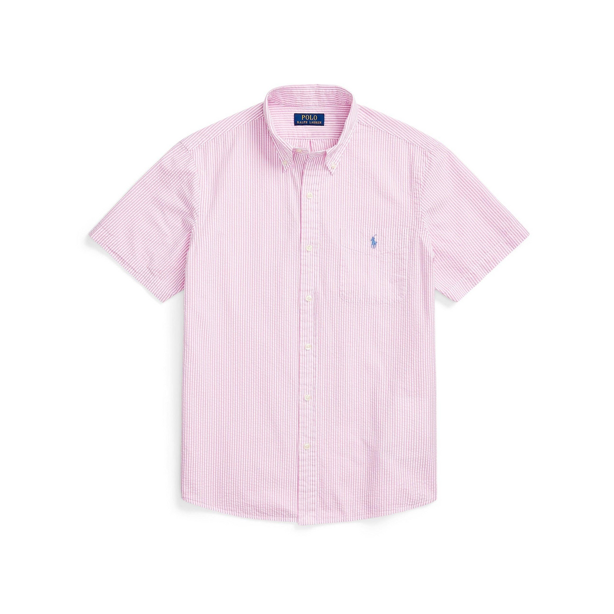 Striped Seersucker Short Sleeve Shirt