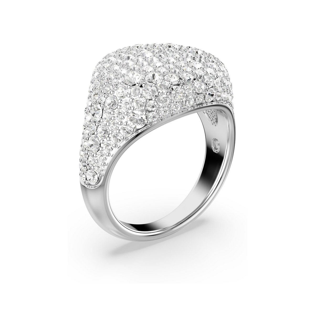 Sublima Cocktail Ring, White, Rhodium Plated