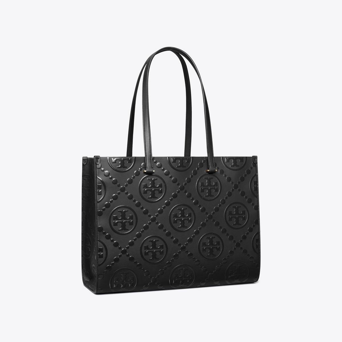 T Monogram Embossed Tote