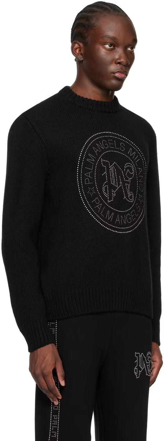 Black Milano Stud Sweater