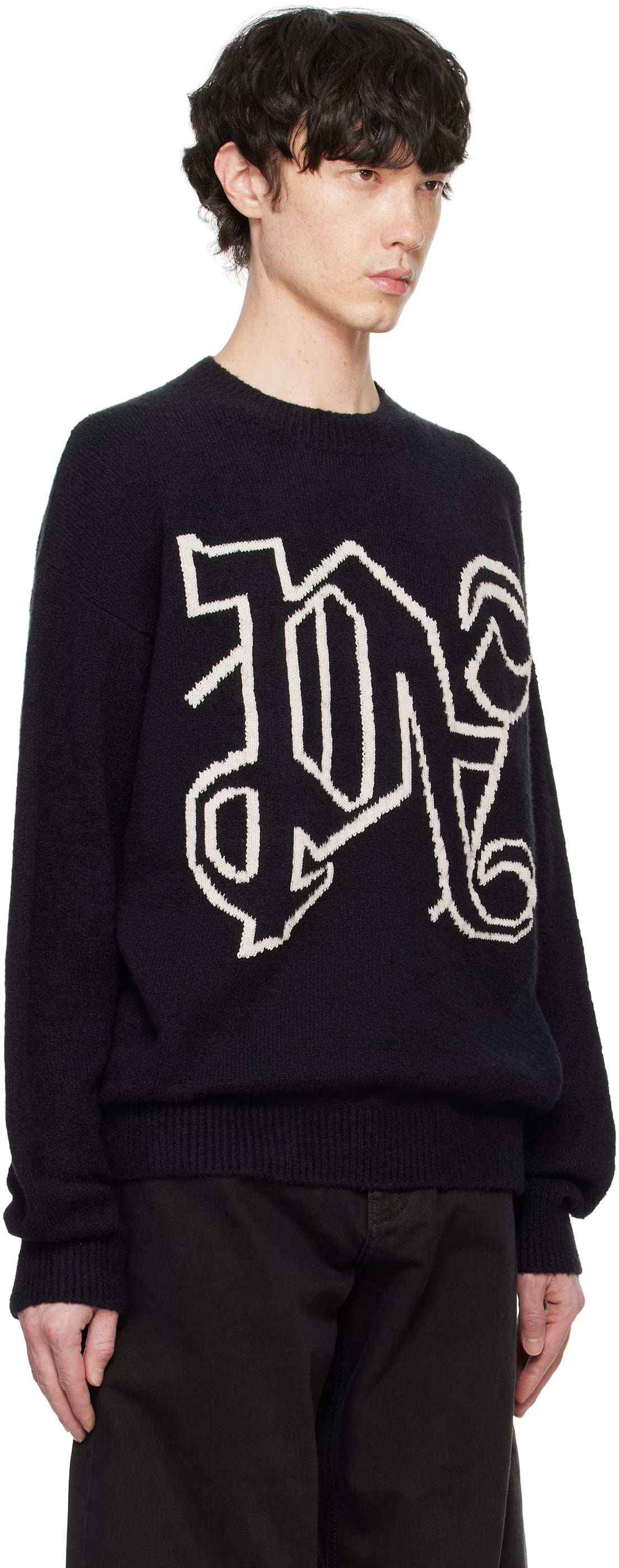 Black Monogram Sweater