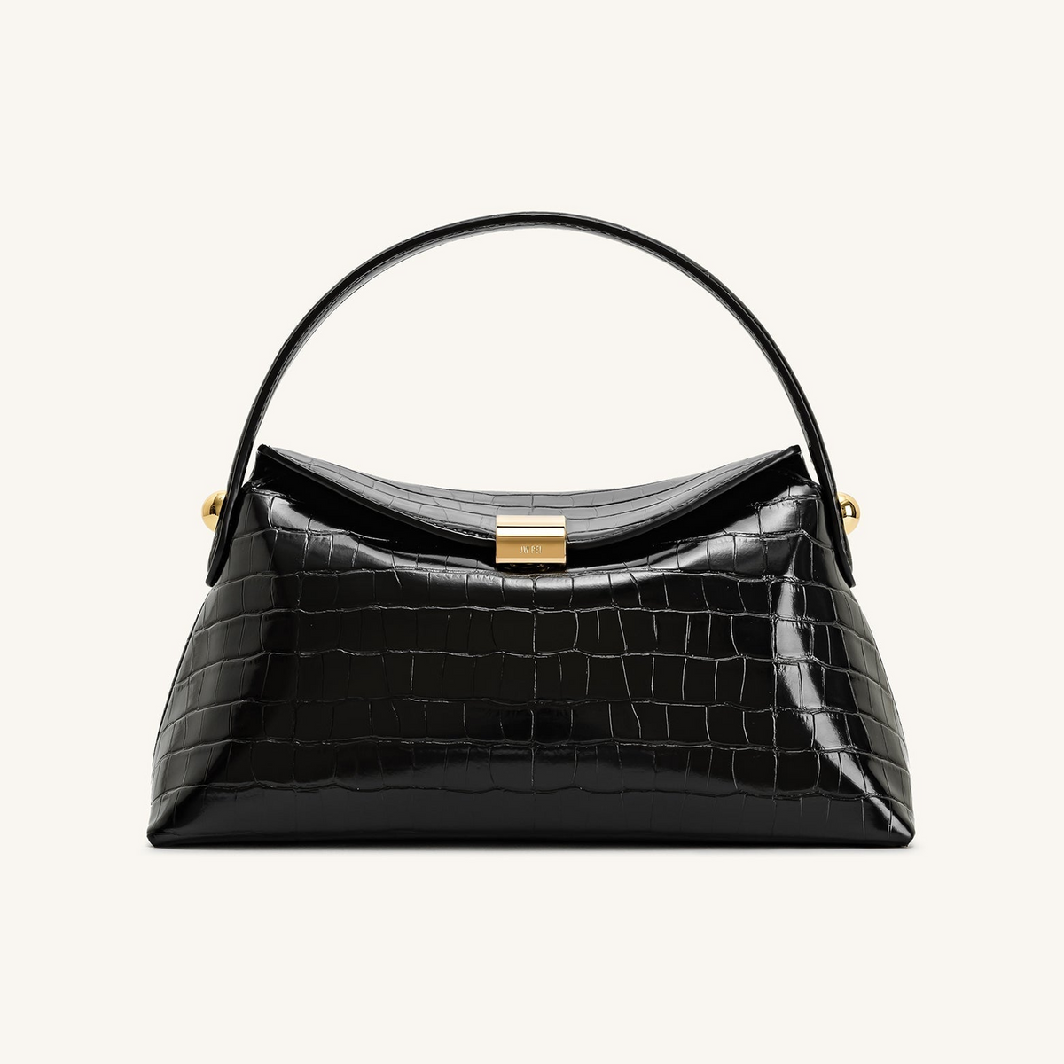 Talia Top Handle Bag - Black Croc