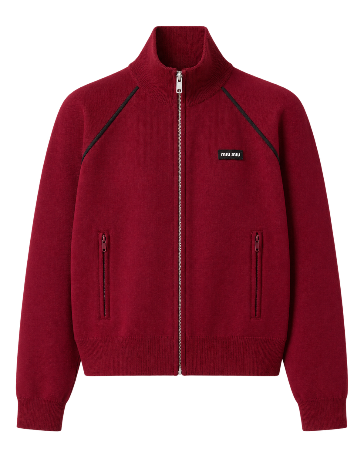 Technical yarn zip-up cardigan