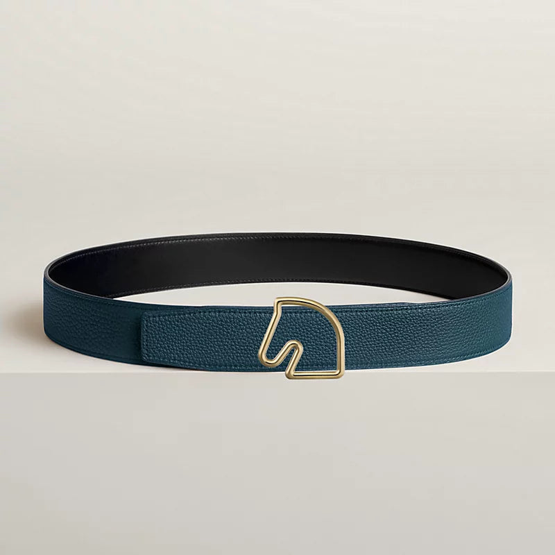 H d'Ancre belt buckle & Reversible leather strap 38 mm