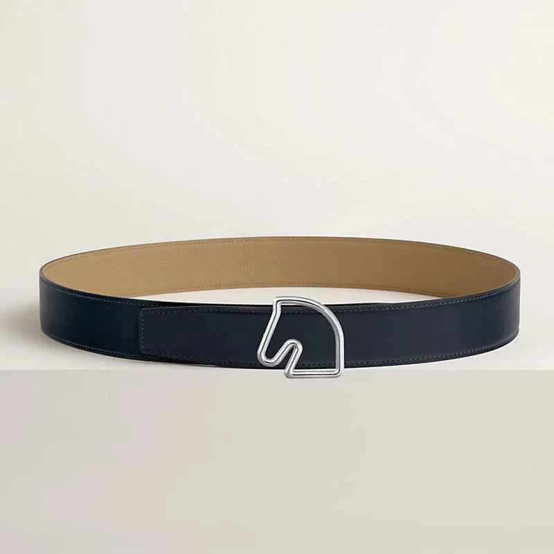 Tete de Cheval belt buckle & Reversible leather strap 38 mm