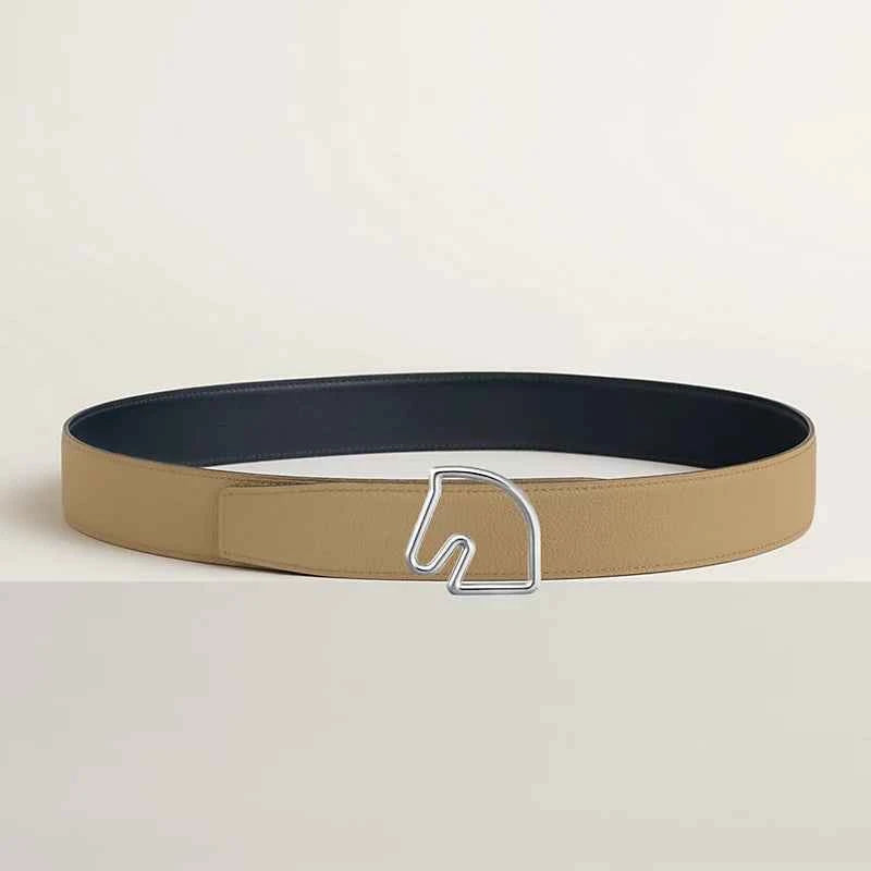 Tete de Cheval belt buckle & Reversible leather strap 38 mm