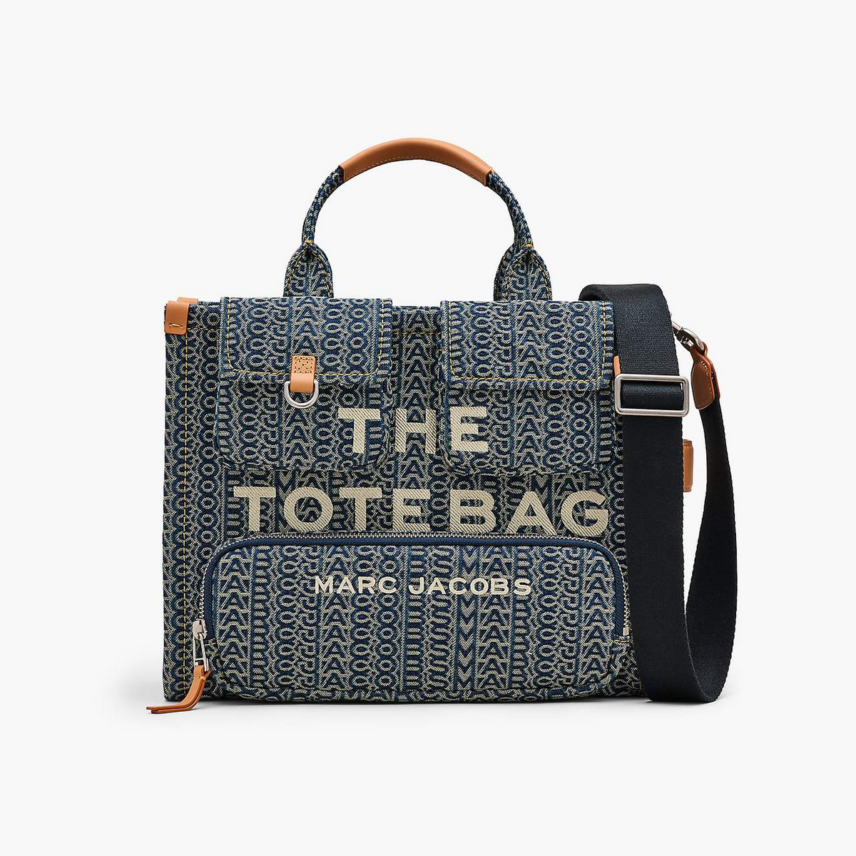 The Cargo Monogram Denim Medium Tote Bag