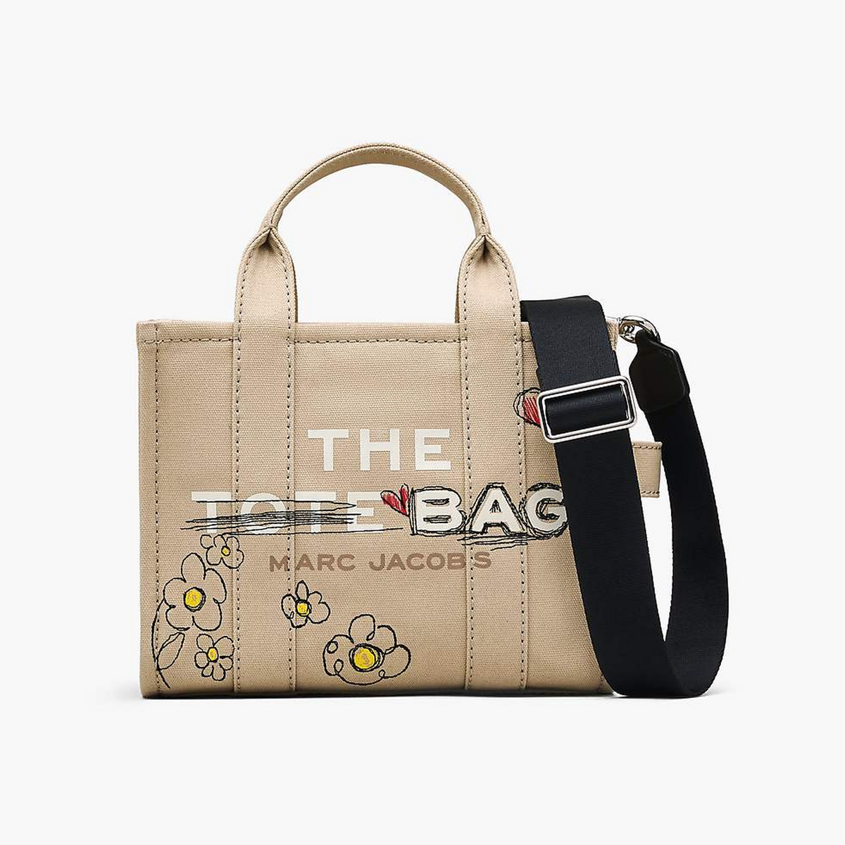 The Daisy Doodle Canvas Small Tote Bag