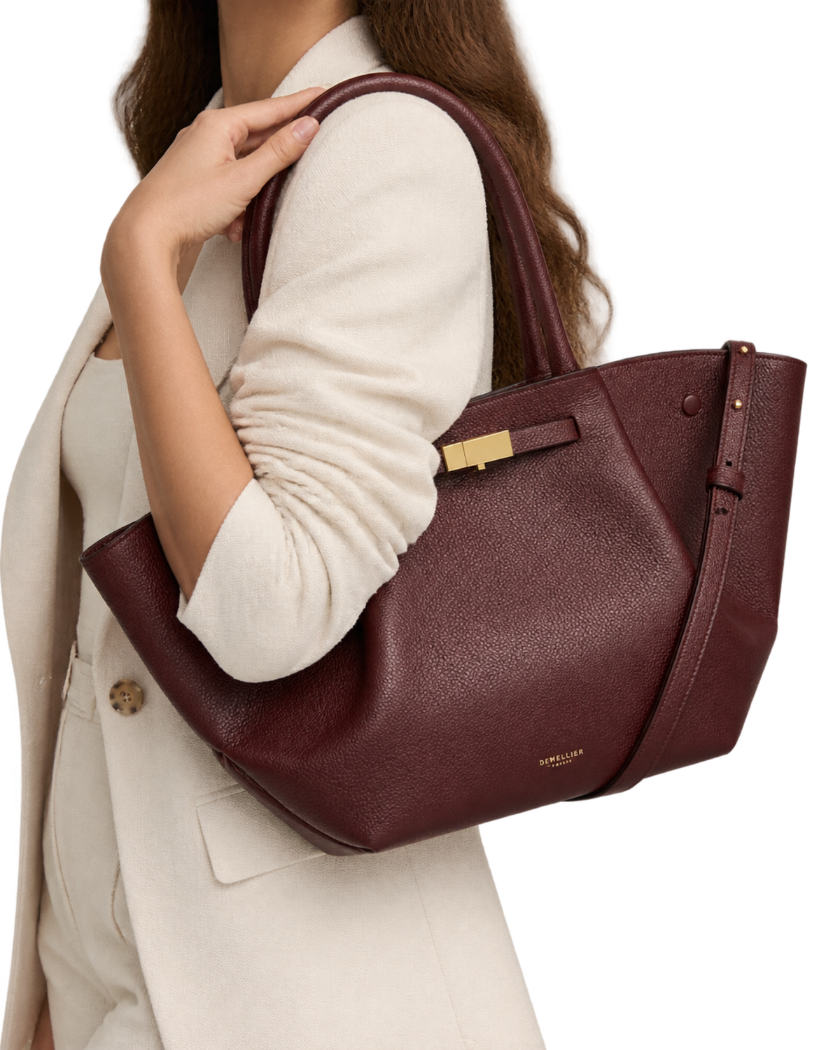 The Midi New York - Burgundy Small Grain