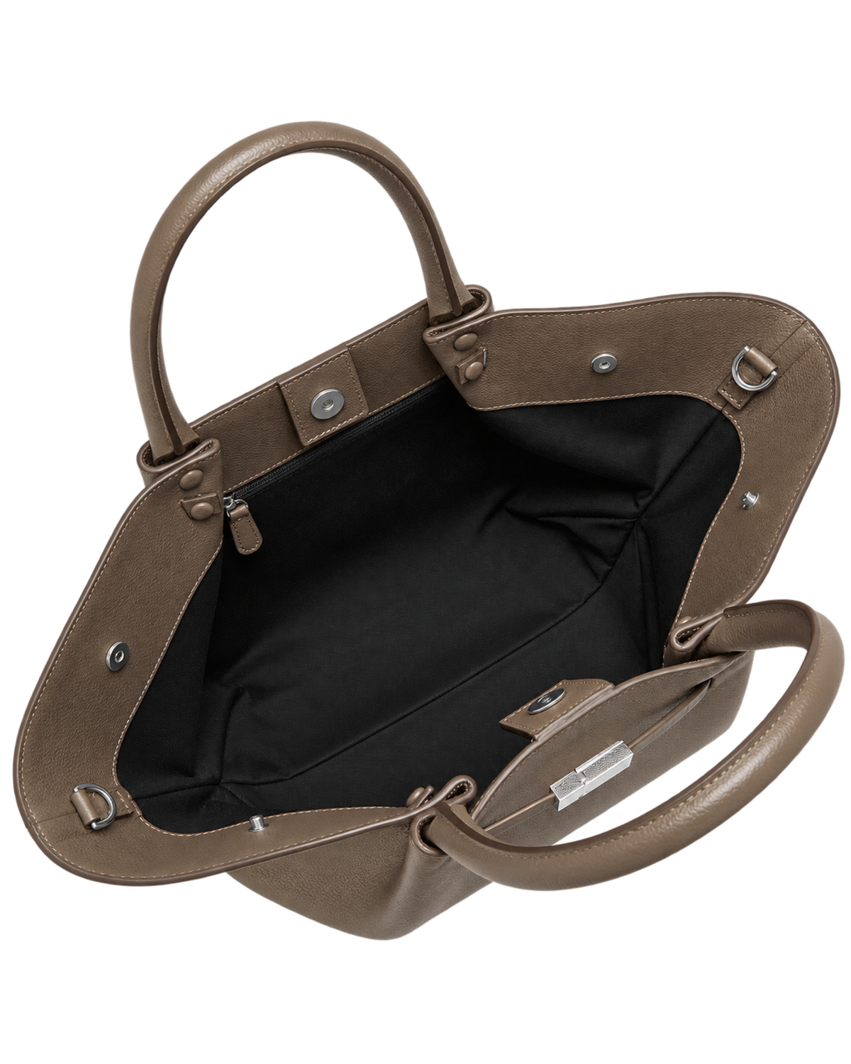 The Midi New York - Dark Taupe Small Grain
