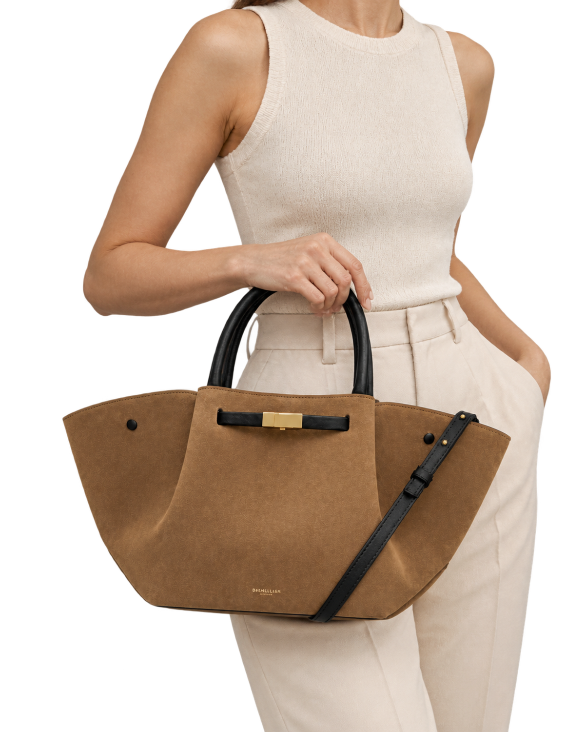 The Midi New York - Tobacco Suede & Black Smooth