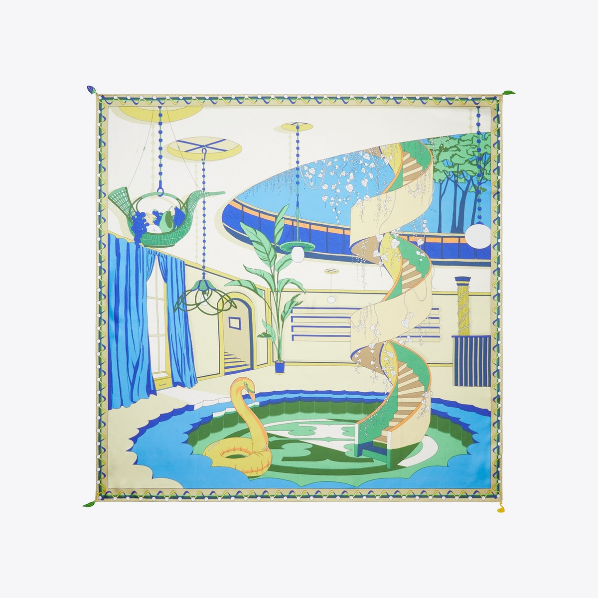 The Pool Silk Square Scarf