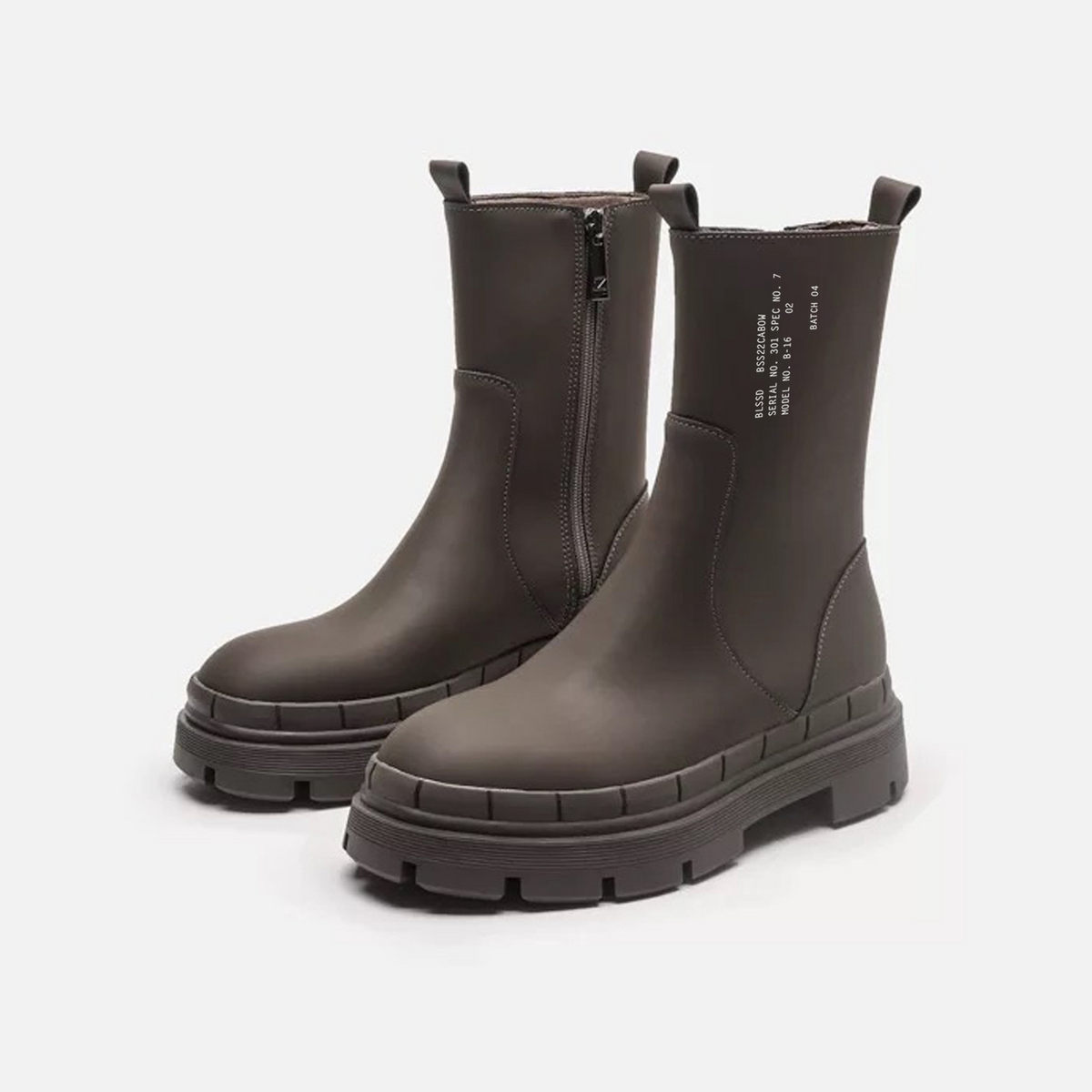 TOKYO VEGAN LEATHER CHUNKY BOOTS