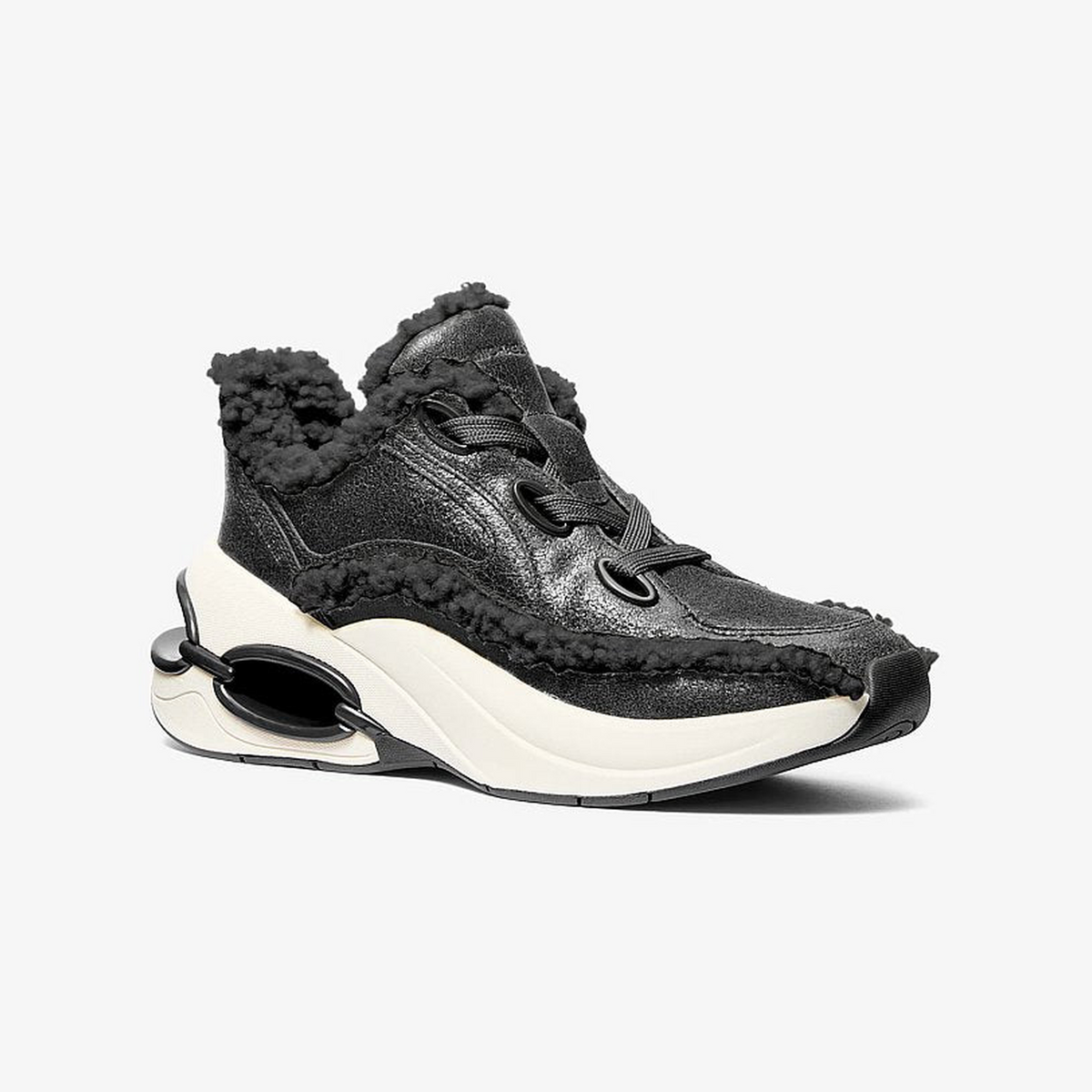 Toni Distressed Leather and Sherpa Trainer
