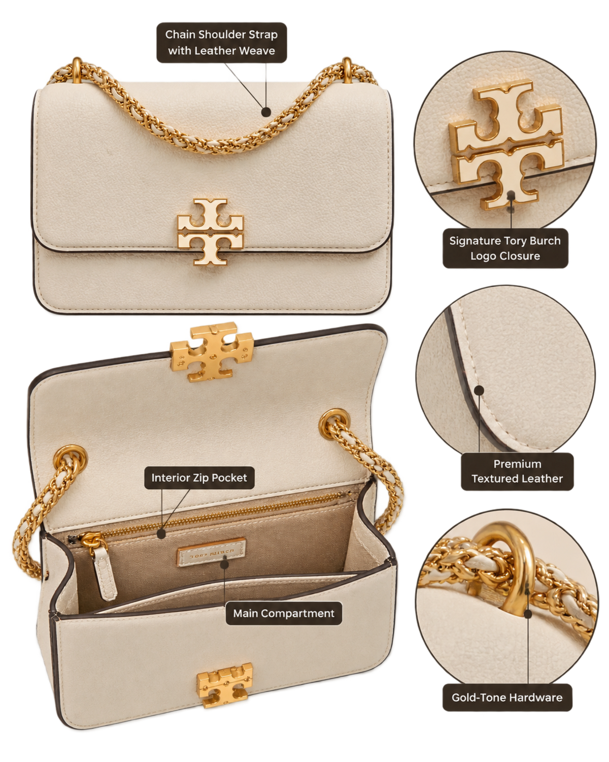 Tory Burch Britten Small Adjustable Shoulder Bag
