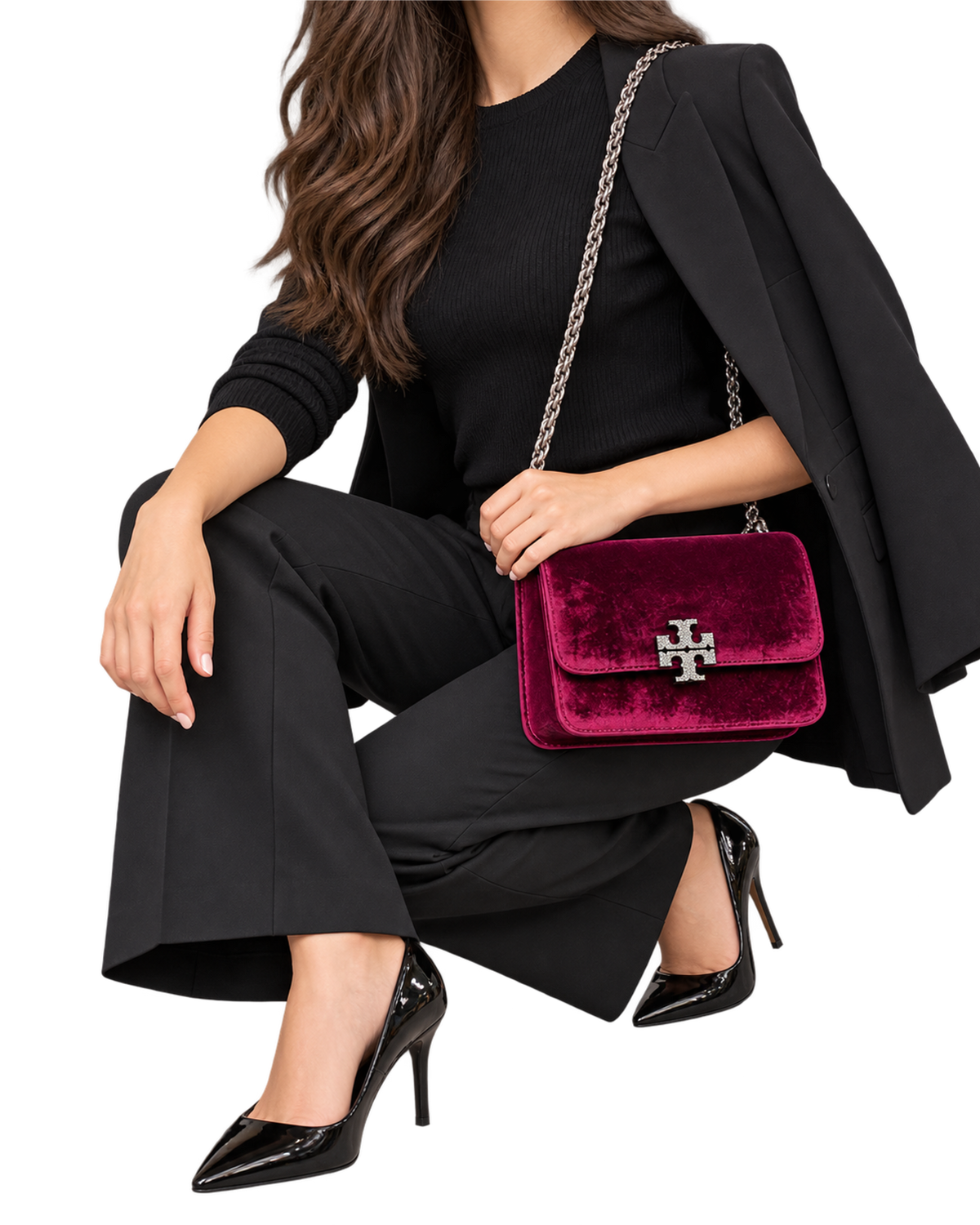 Tory Burch Velvet Cross Body Bag