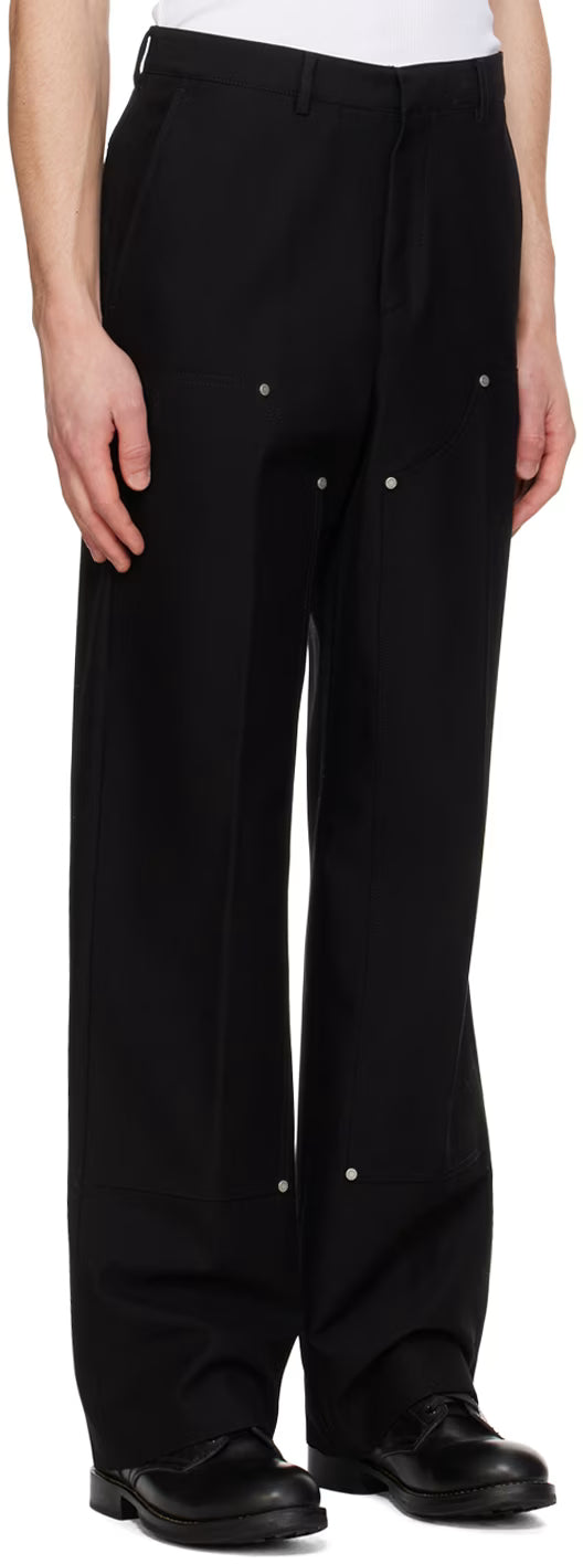 Black Monogram Trousers