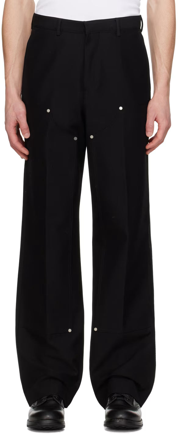 Black Monogram Trousers