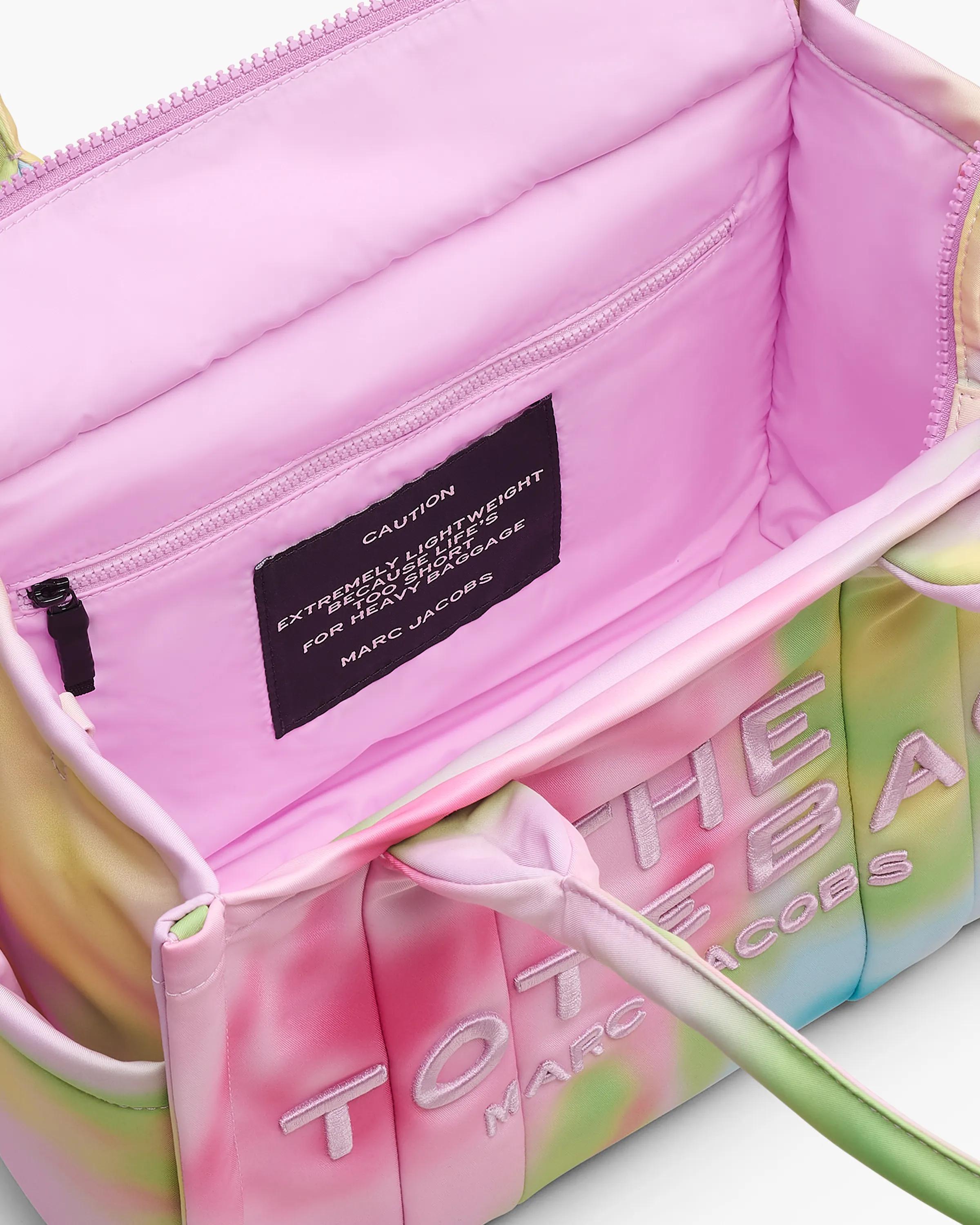 The Blurred Floral Medium Puffy Nylon Tote Bag