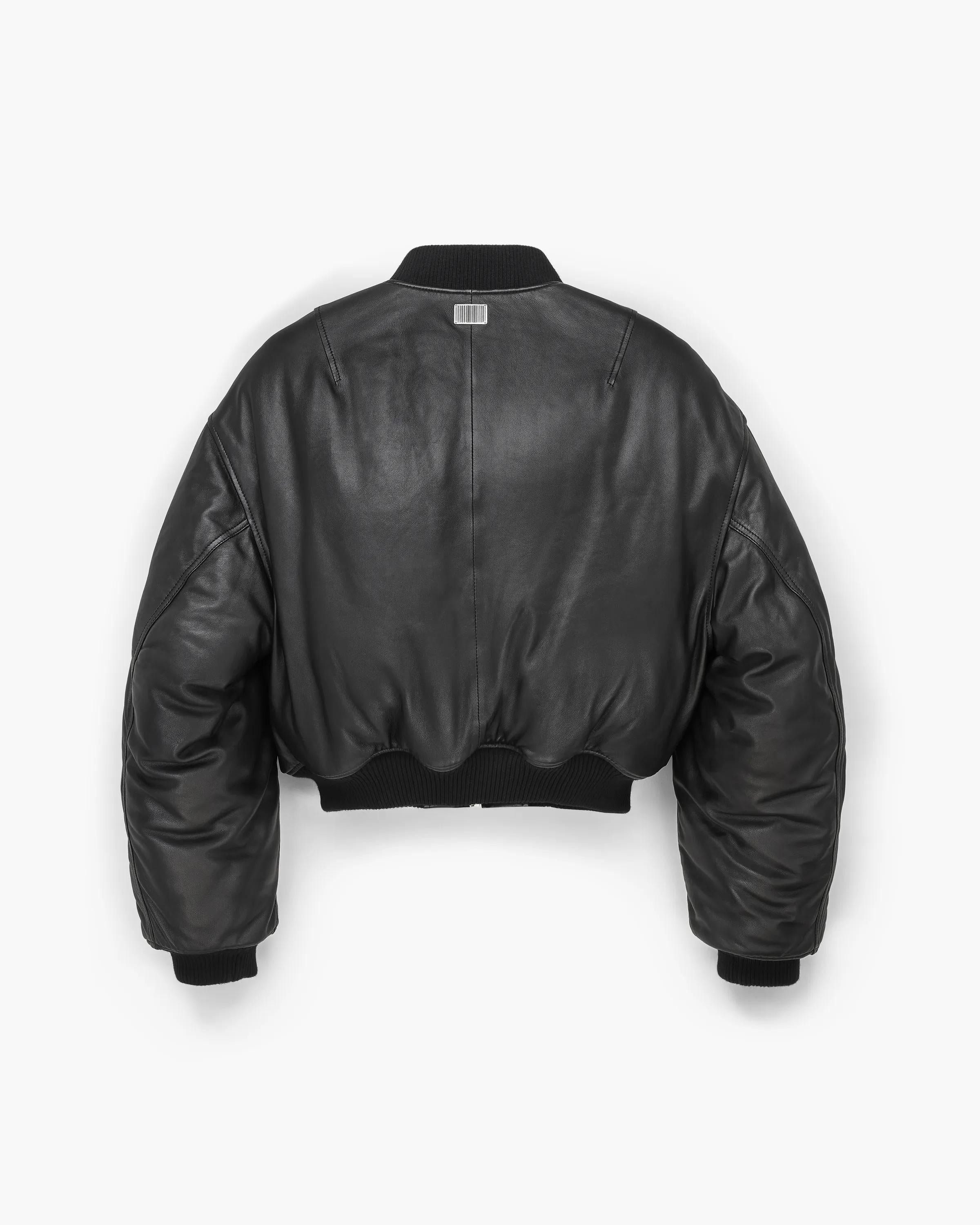 Puffy Leather Bomber
