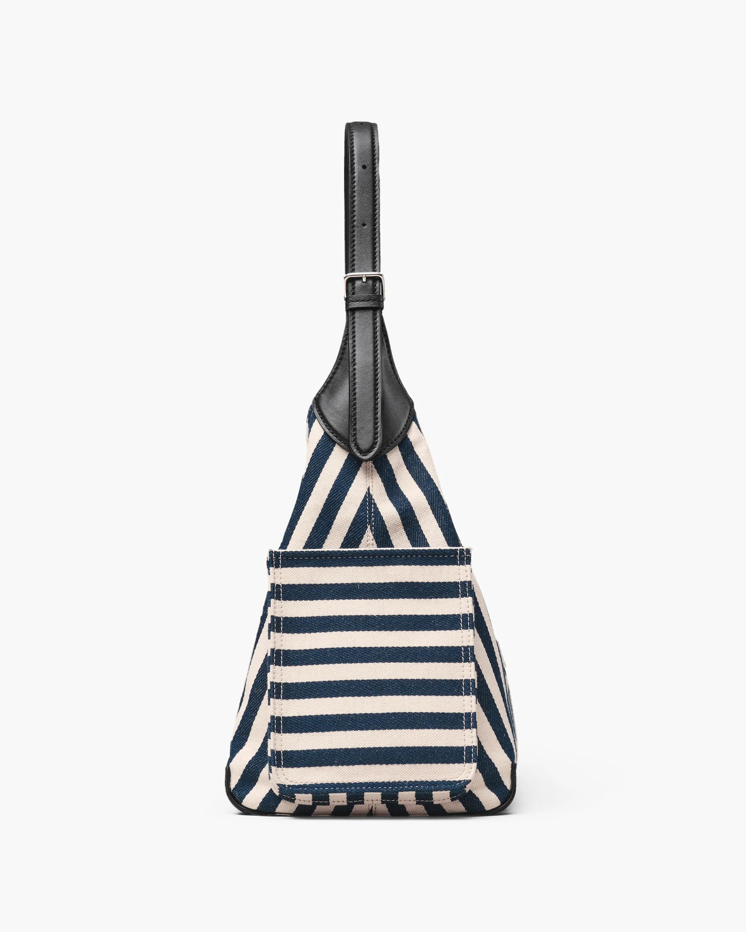 The Stripe Canvas Belted Sack Bag