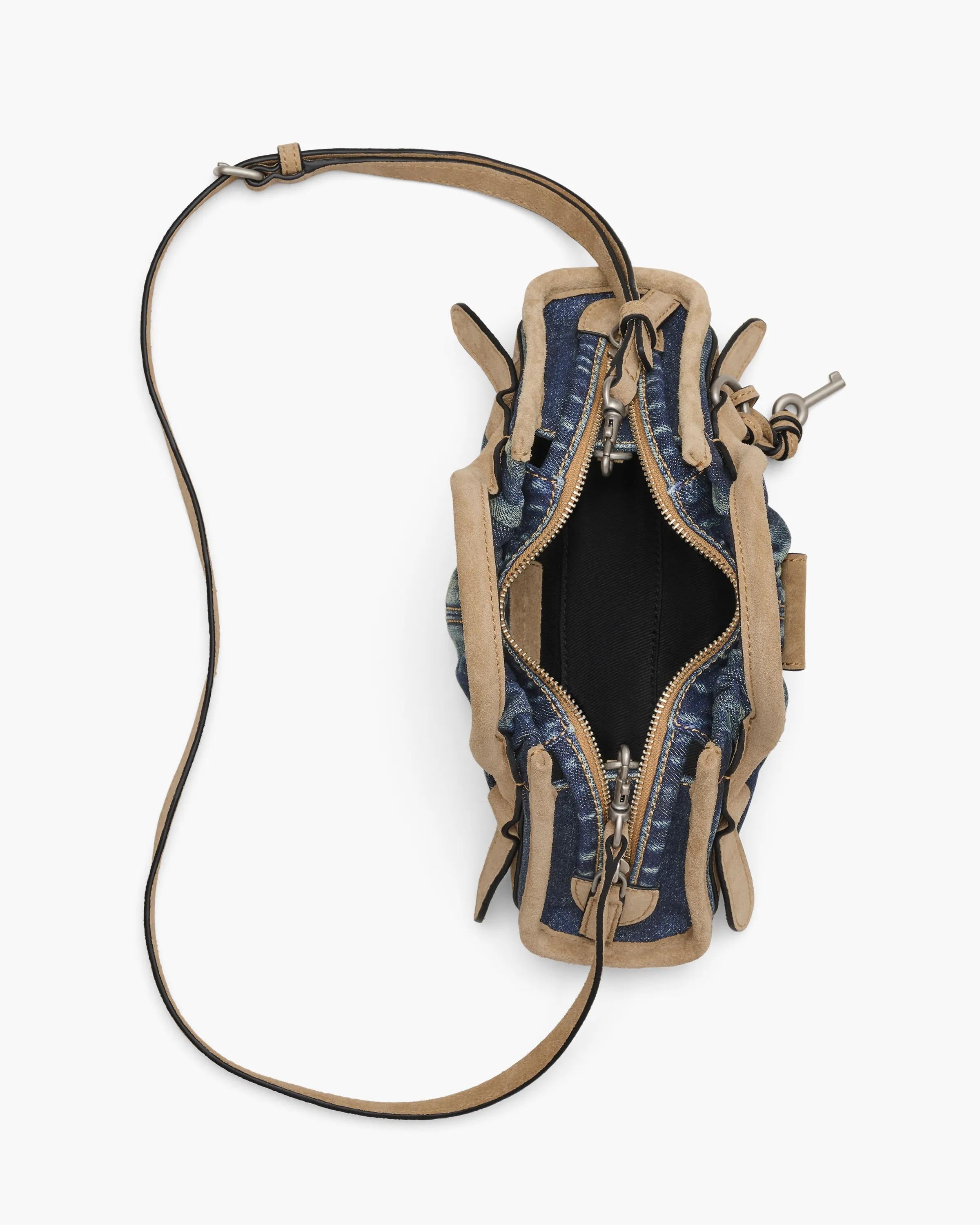 The Denim Suede Cristina Small Satchel