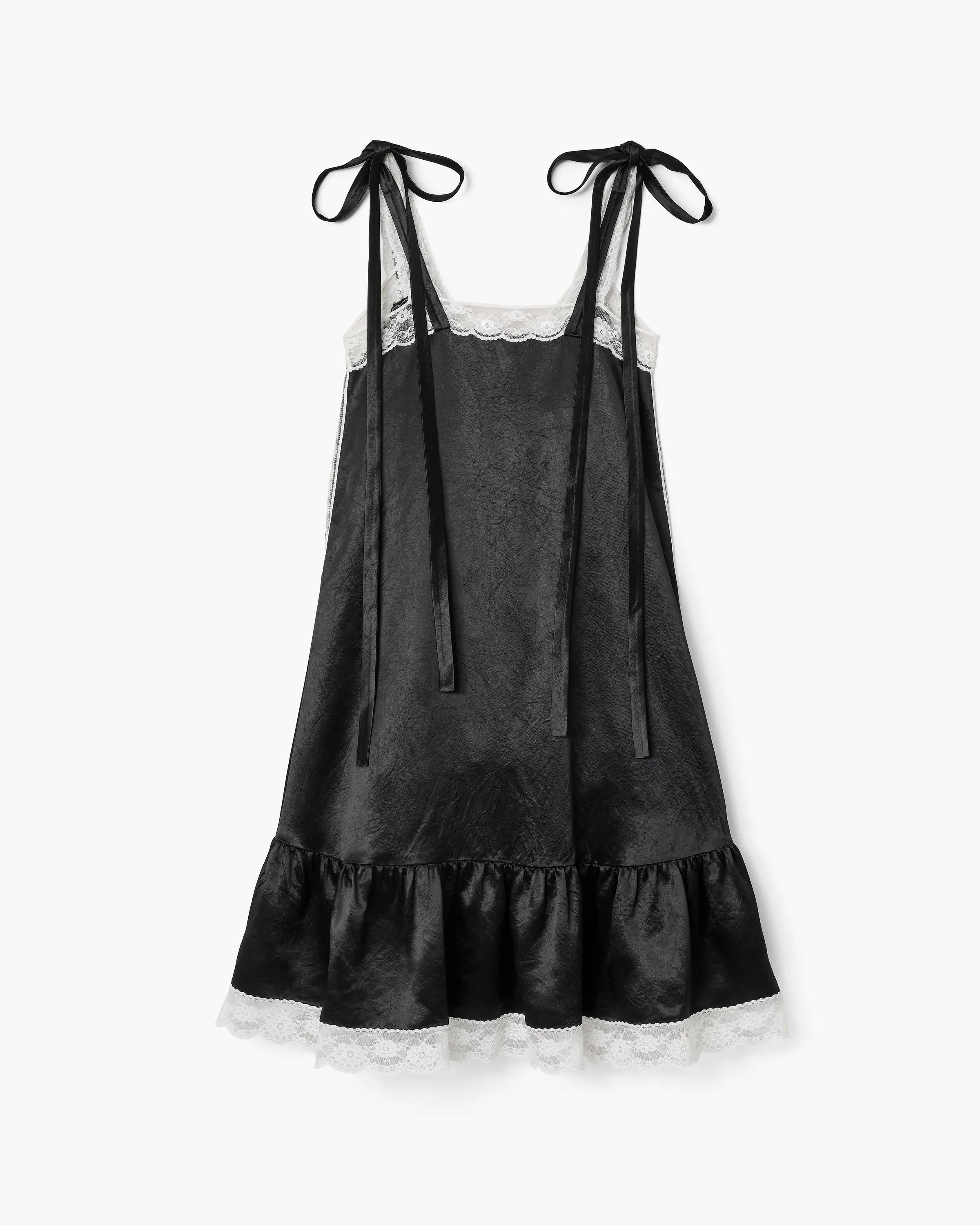 Satin Lace Slip Midi Dress