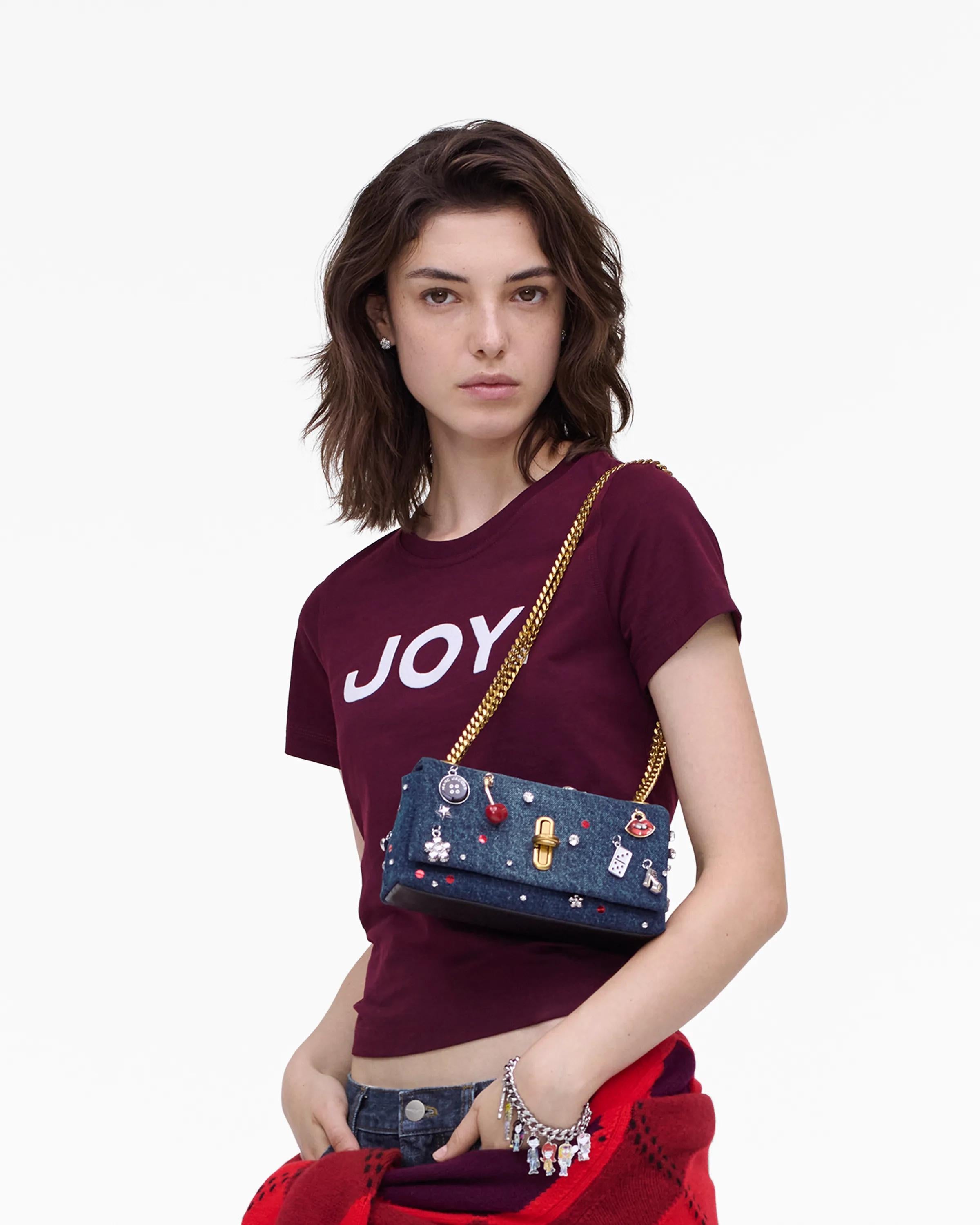 The Trinket Charm Denim Dual Chain Mini Bag