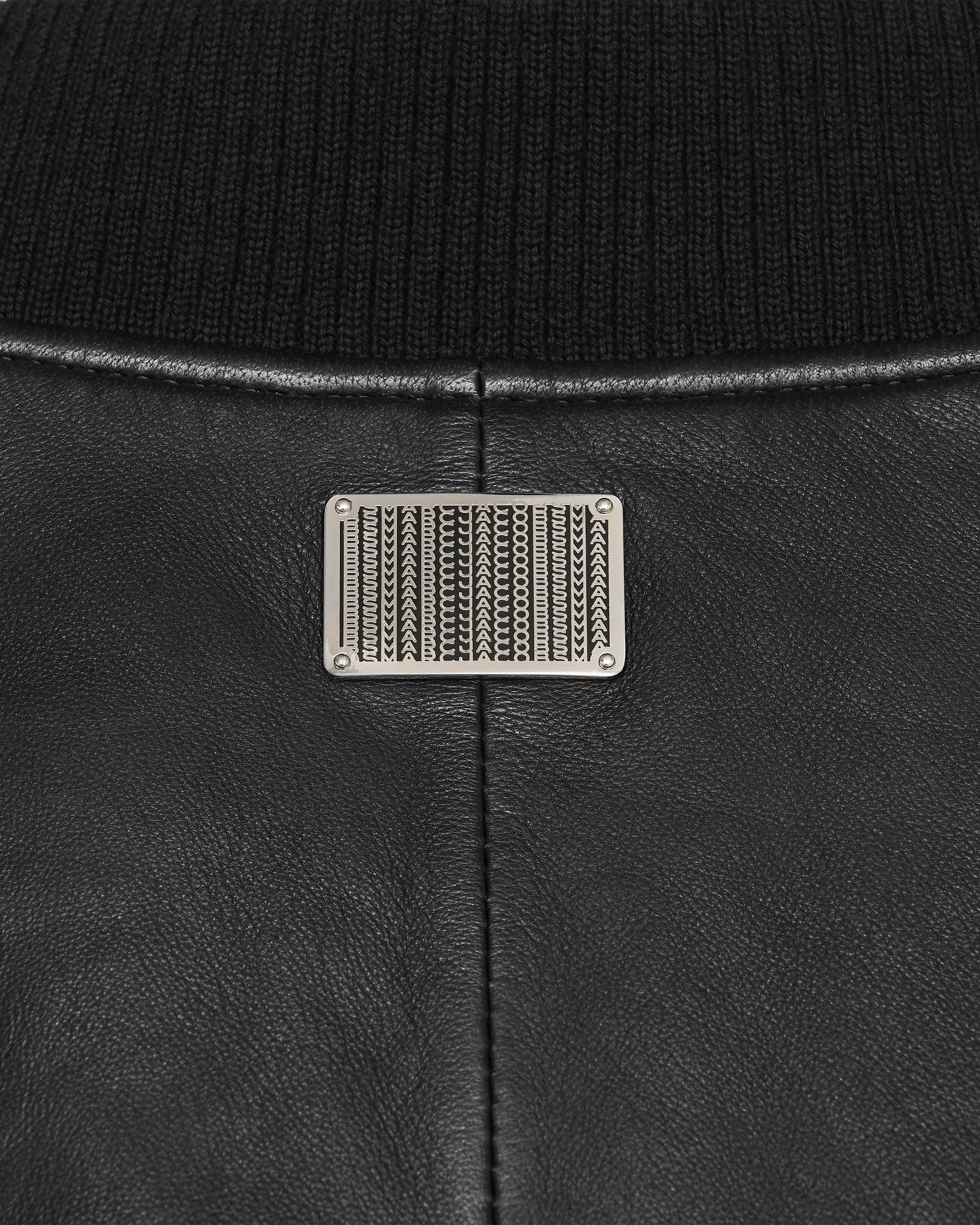 Puffy Leather Bomber