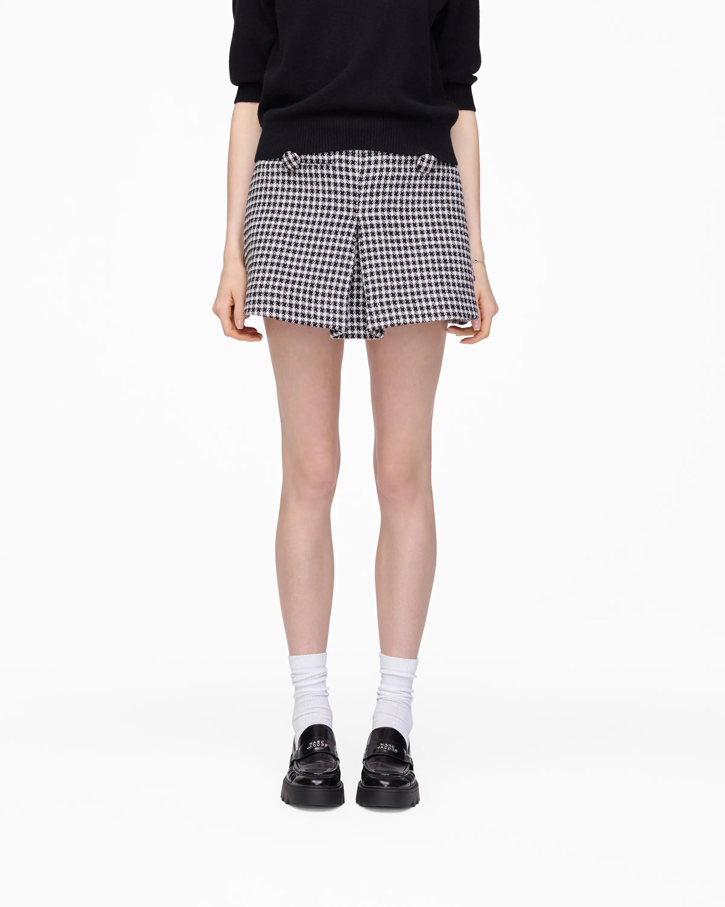 Gingham Tweed Mini Skirt