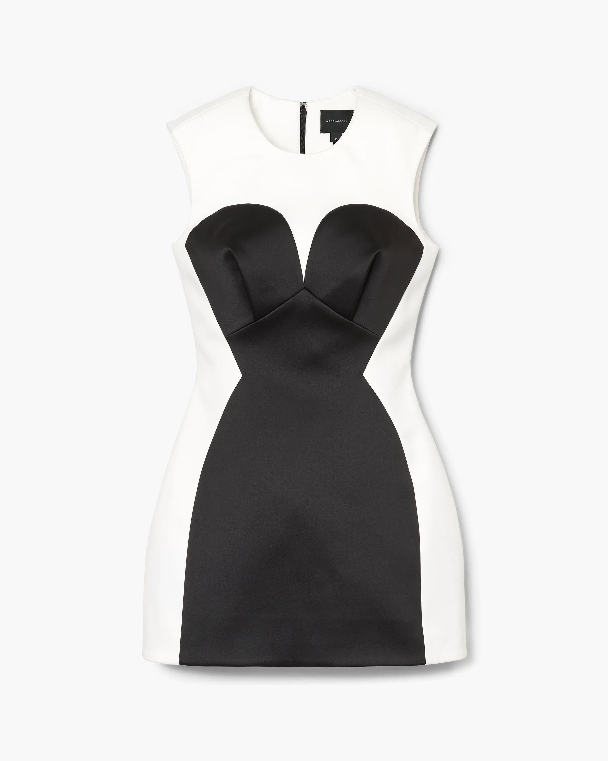 Seamed Up Satin Dress