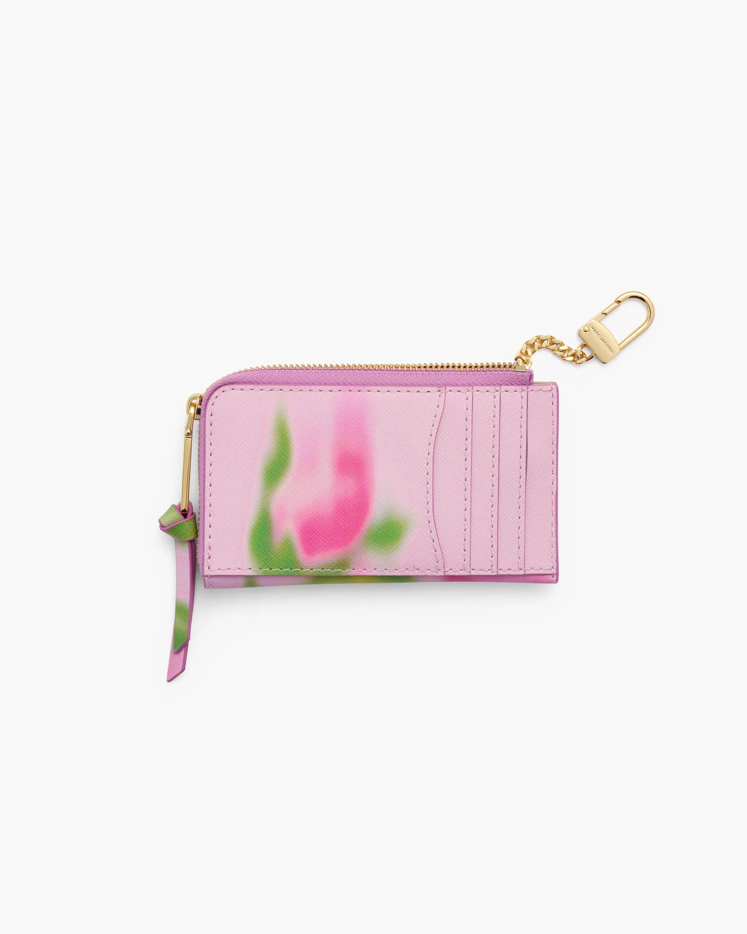 The Blurred Floral Snapshot Top Zip Multi Wallet