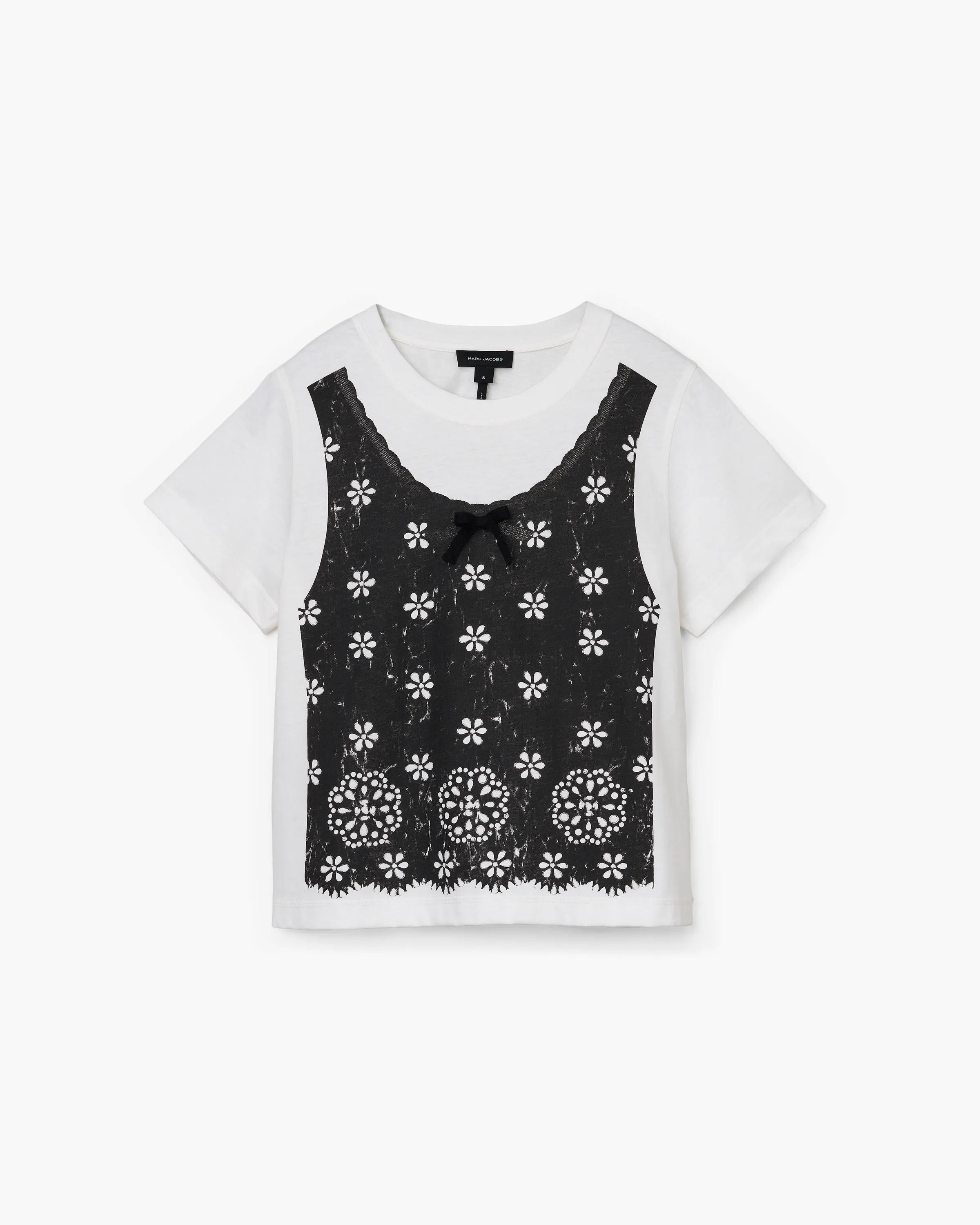 Trompe L'Oeil Eyelet Slim Tee